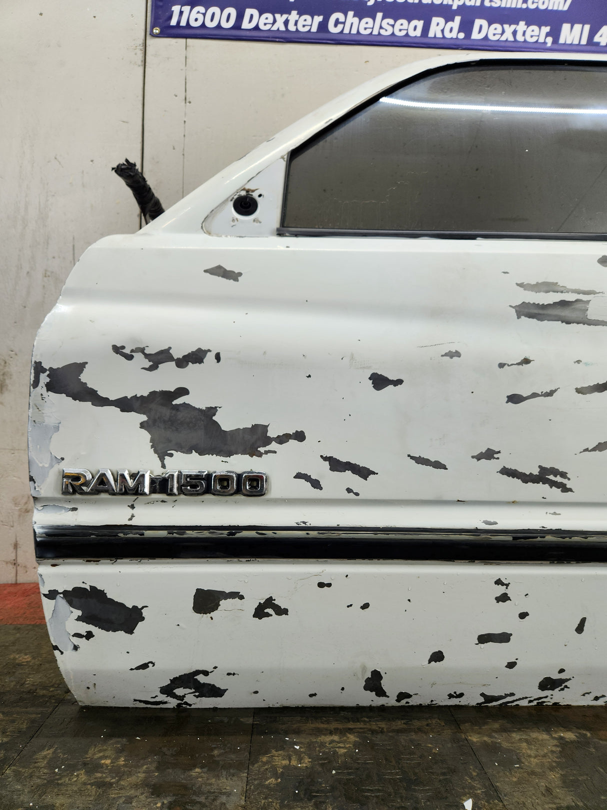 1994-2002 Dodge Ram 2nd Gen LH Driver Side Front Regular Cab / 2 door Extended Cab Door 1500 2500 3500 ROUND CORNER - White