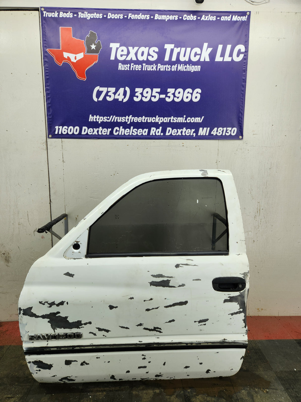 1994-2002 Dodge Ram 2nd Gen LH Driver Side Front Regular Cab / 2 door Extended Cab Door 1500 2500 3500 ROUND CORNER - White
