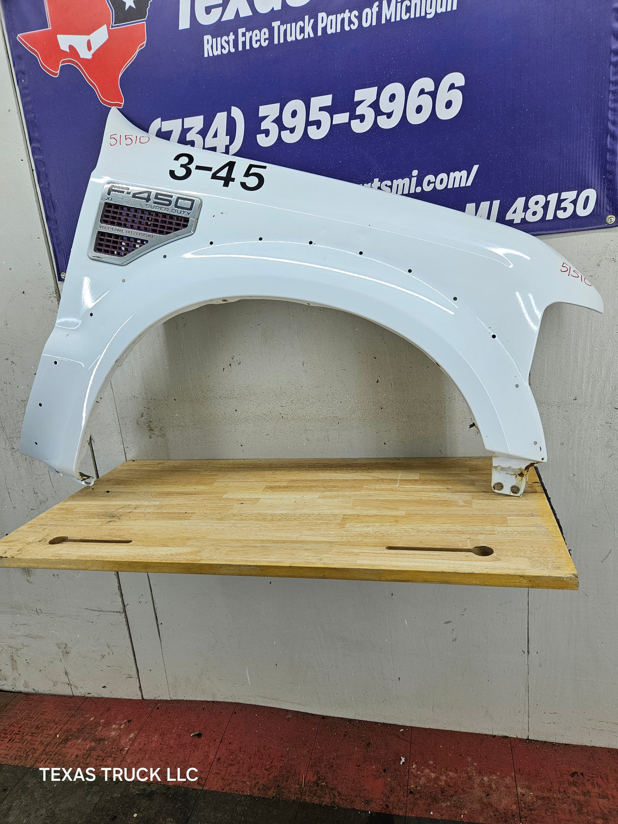 2008-2010 Ford Super Duty F250 F350 RH Passenger Side Fender