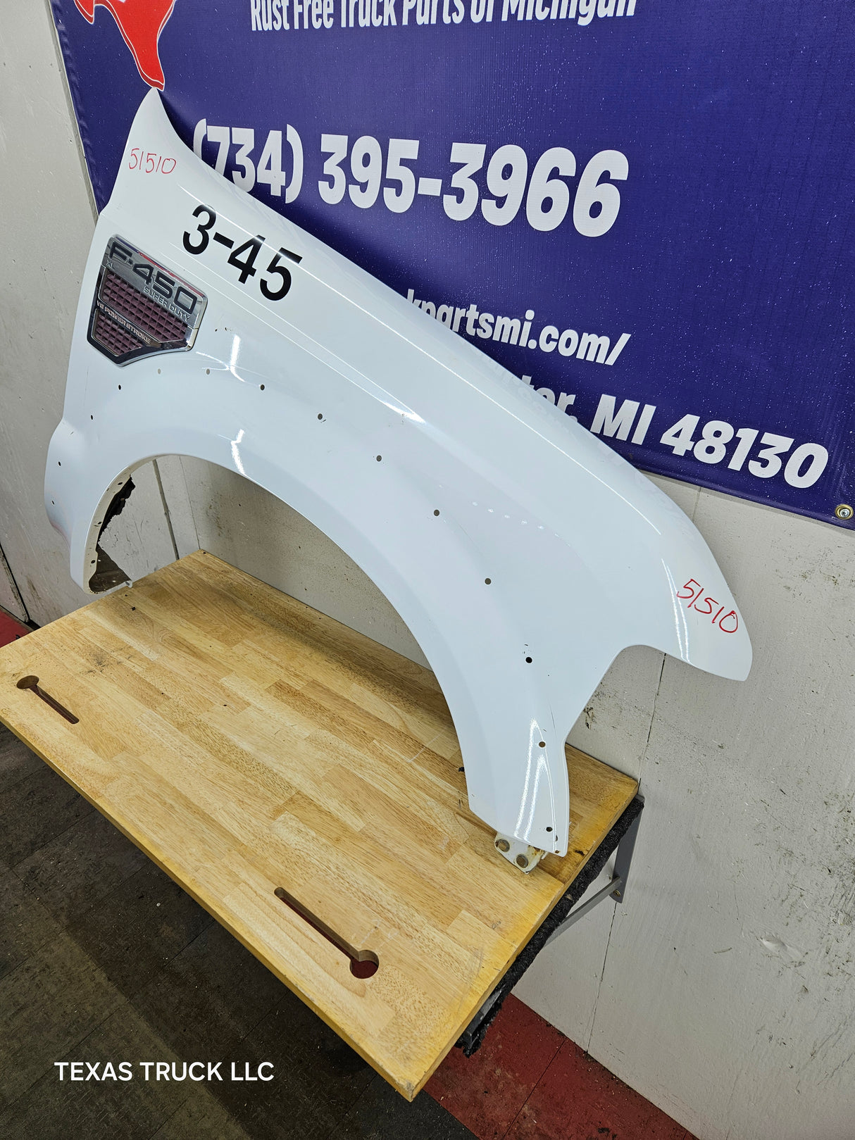 2008-2010 Ford Super Duty F250 F350 RH Passenger Side Fender