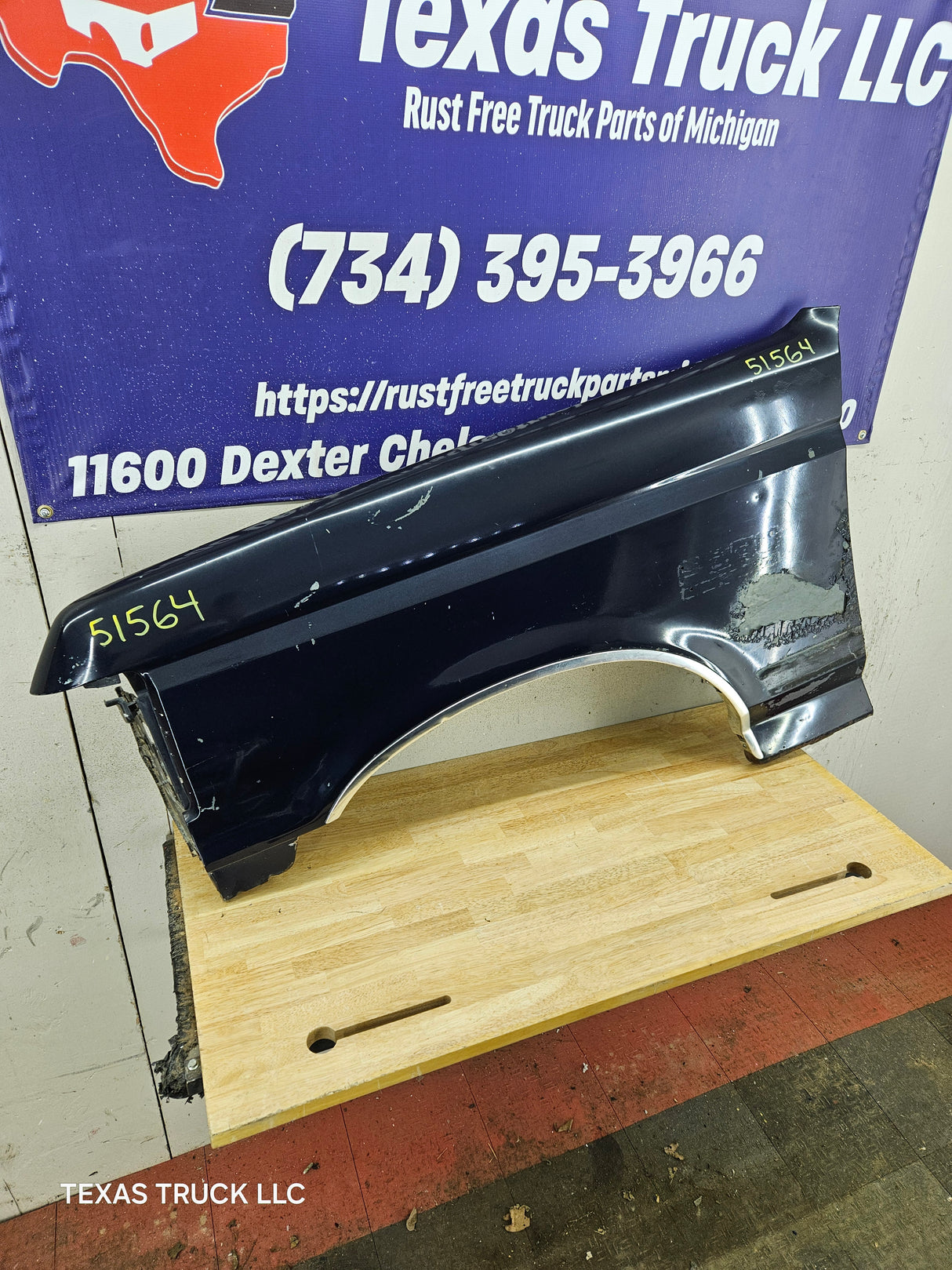 1987-1991 Ford F-150 F-250 F-350 F-450 F-550 DRIVER FENDER