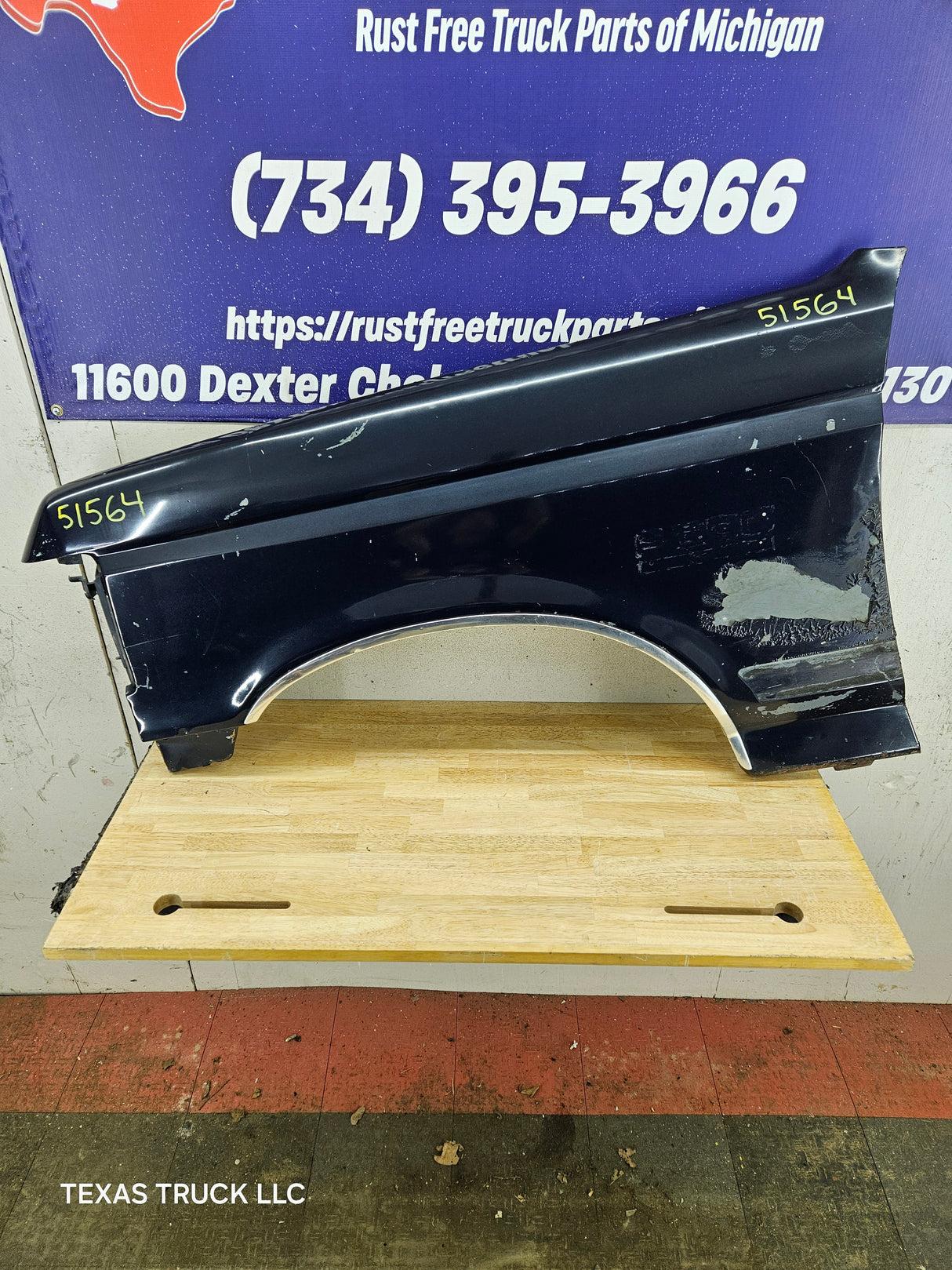 1987-1991 Ford F-150 F-250 F-350 F-450 F-550 DRIVER FENDER