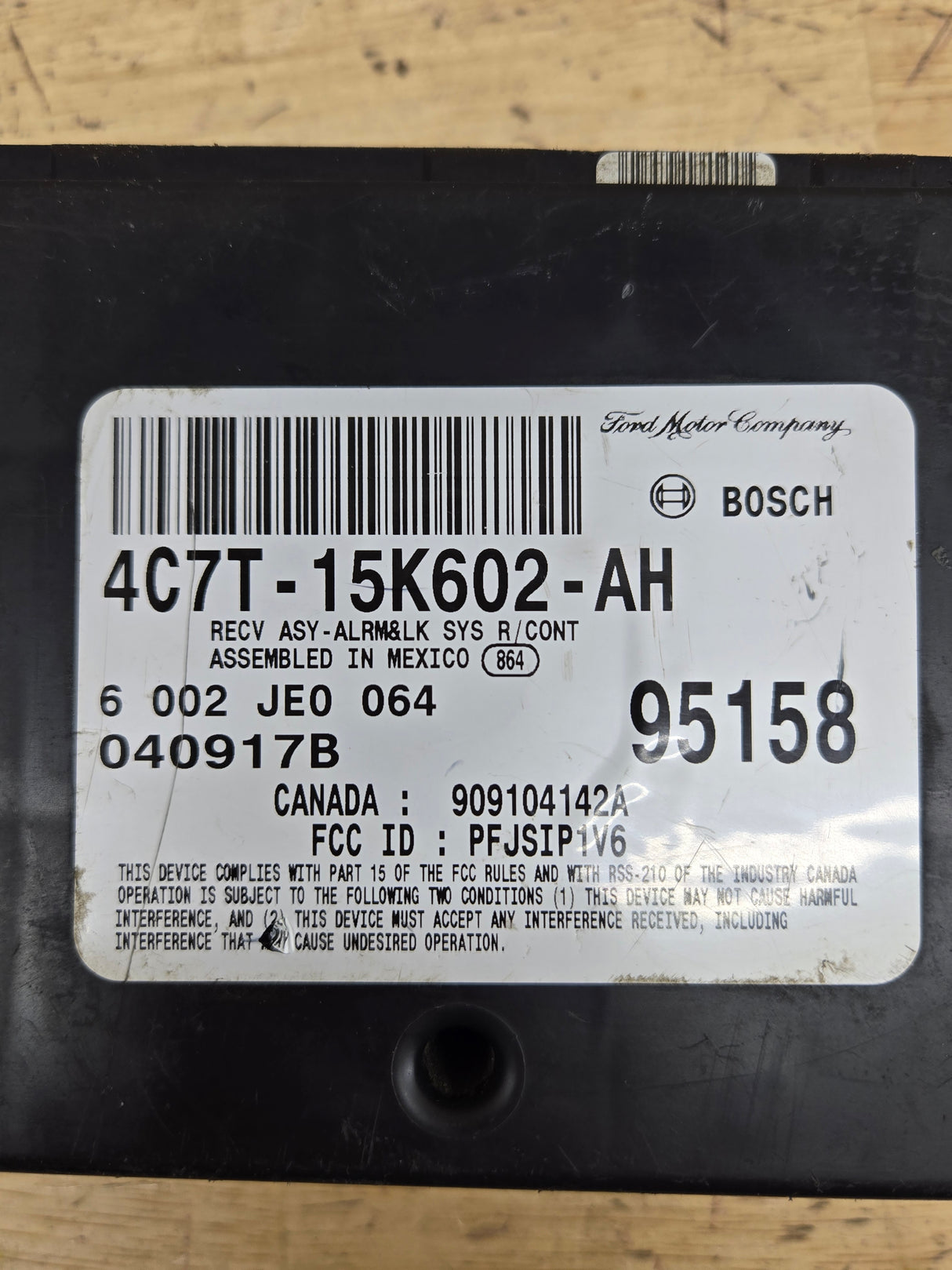 2004-2007 Ford Super Duty Anti-Theft VSM Keyless Body Computer Module 4C7T-15K602-AH F250 F350 F450 F550