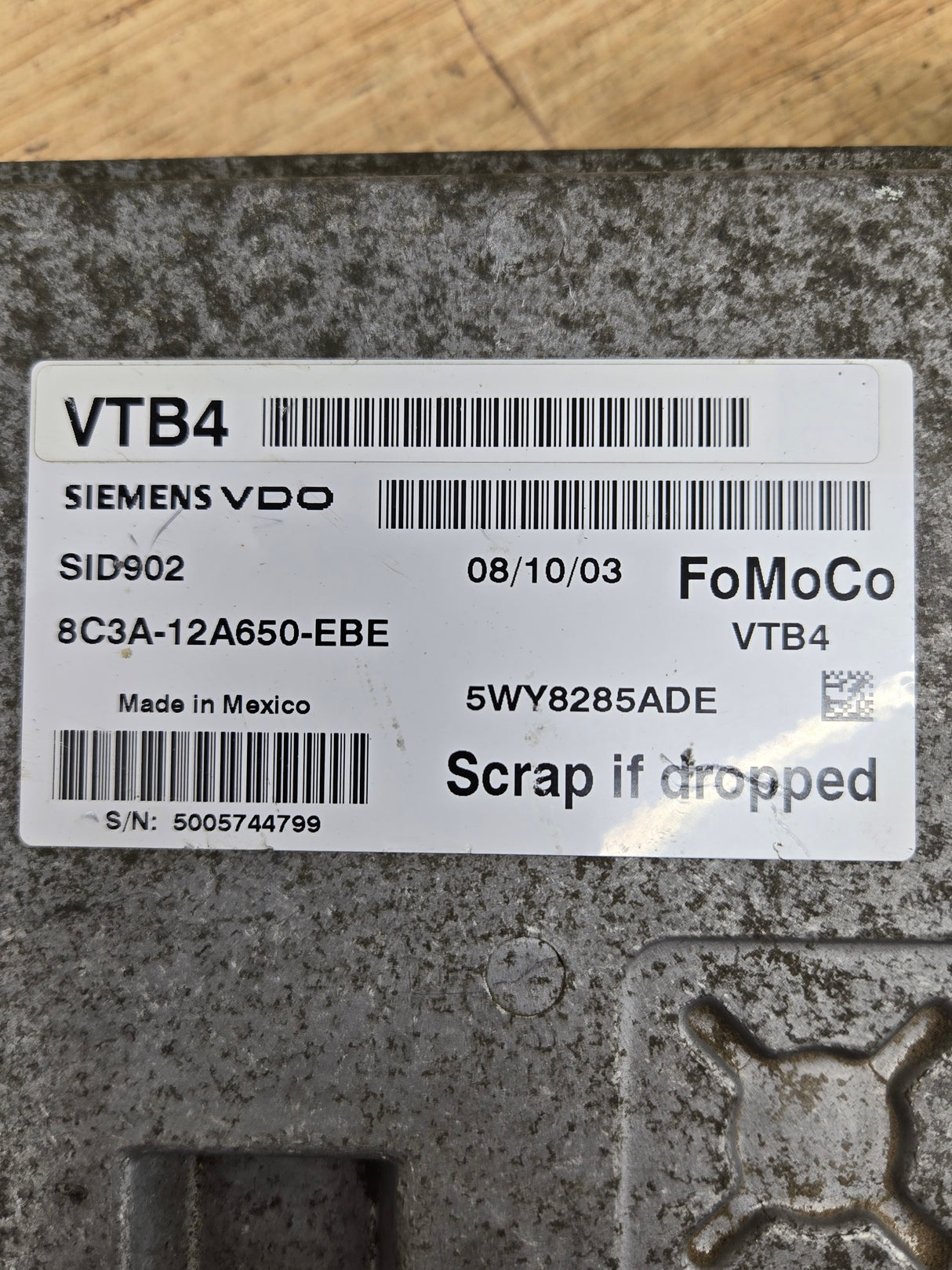 2009 Ford F250 F350 F450 F550 6.4L PCM VTB4 / 8C3A-12A650-EBE