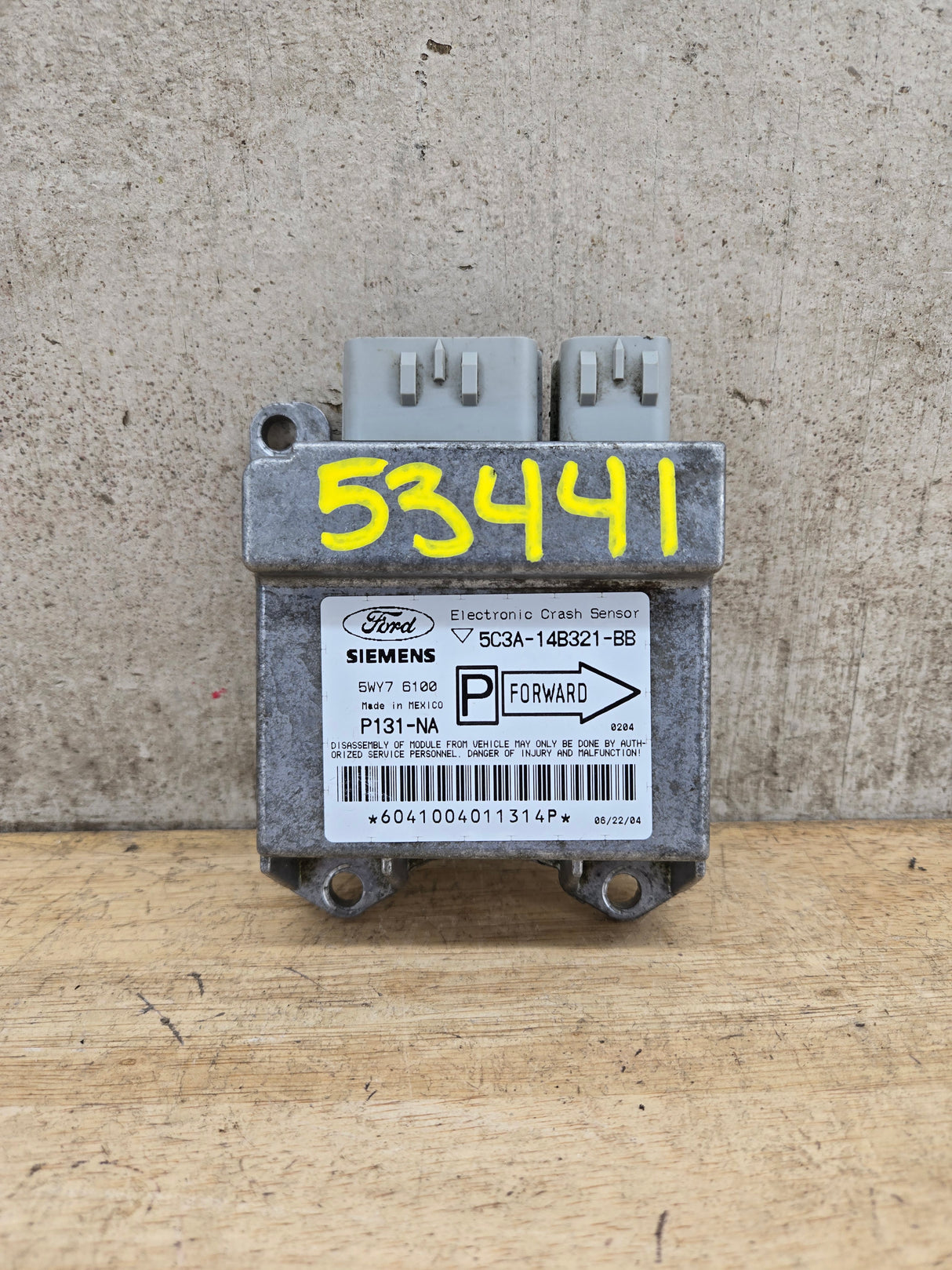 2005-2007 Ford Electronic Crash Sensor Control Module OEM p131-NA / 5C3A-14B321-BB