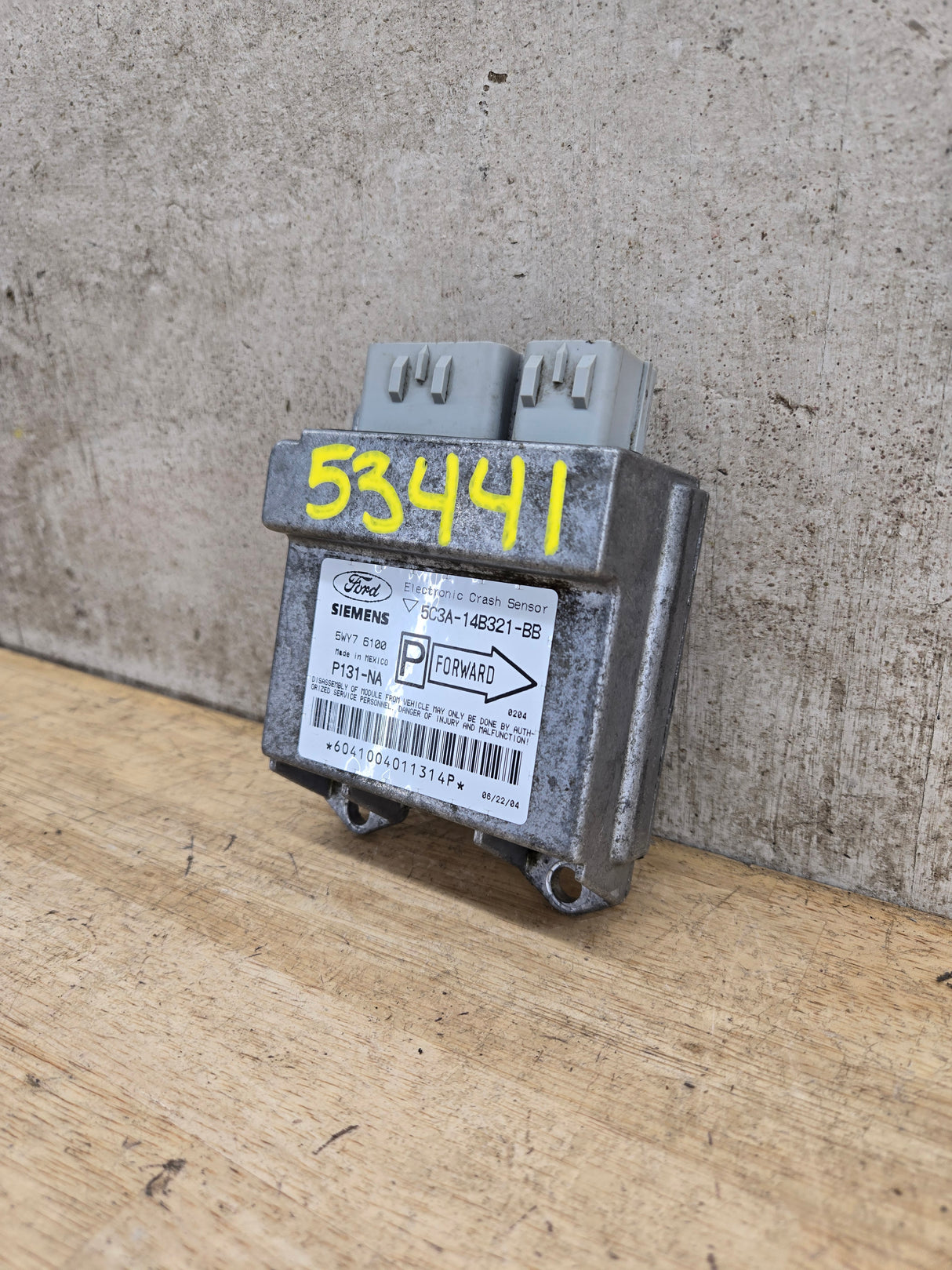 2005-2007 Ford Electronic Crash Sensor Control Module OEM p131-NA / 5C3A-14B321-BB