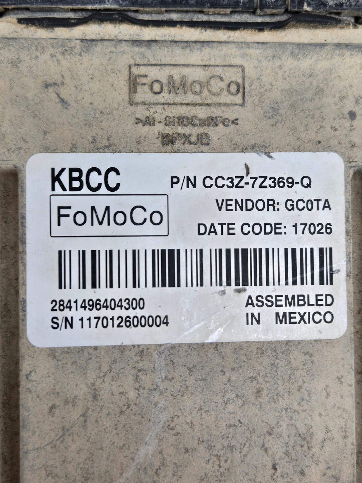 2012 Ford F450 F550 6.7L TCM KBCC / CC3Z-7Z369-Q