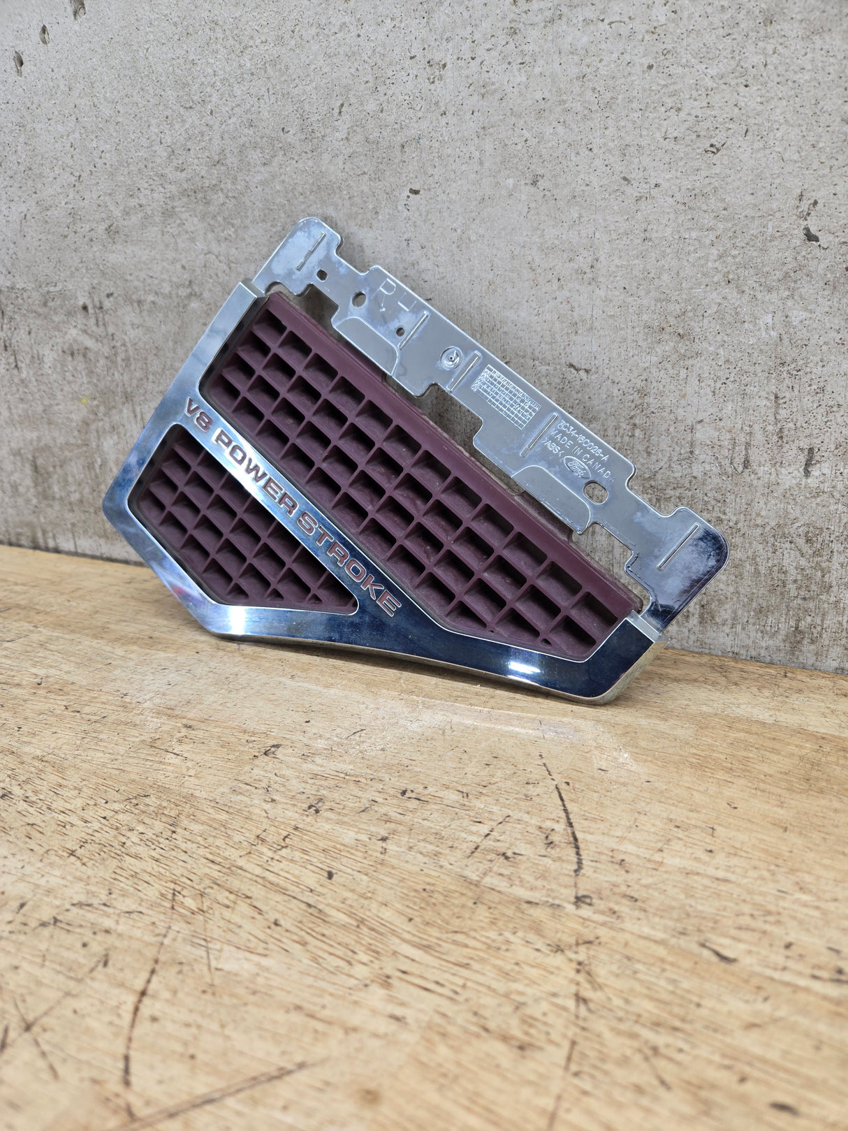 2008-2010 Ford Super Duty Fender Badge Emblem Passenger Side Power Stroke F250 F350 F450 F550