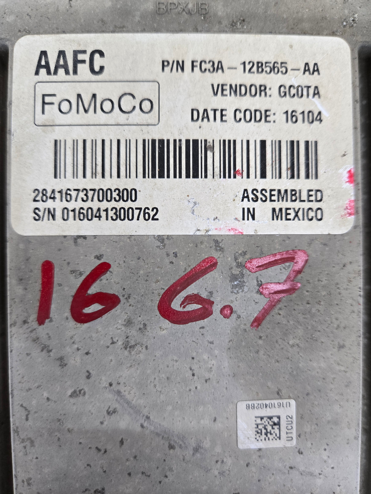 2015-2016 Ford F250 F350 6.7L TCM AAFC / FC3A-12B565-AA