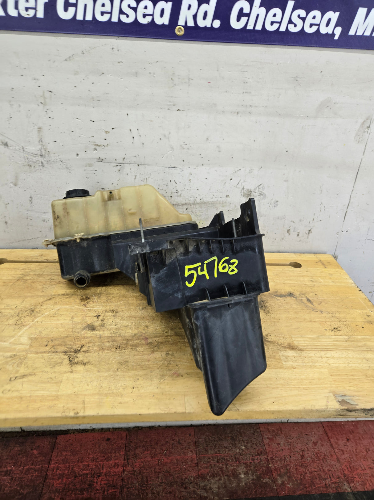 2011-2016 6.7 Power Stroke Left Side Battery Tray & Primary Coolant Reservoir BC34-6A987-AE