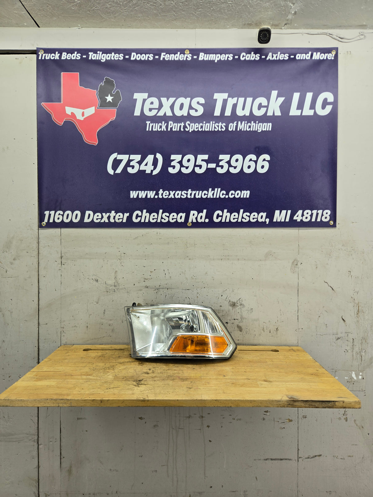 2009-2012 Dodge Ram 1500 2500 3500 LH Driver Side Headlight Single Element 55277409AG