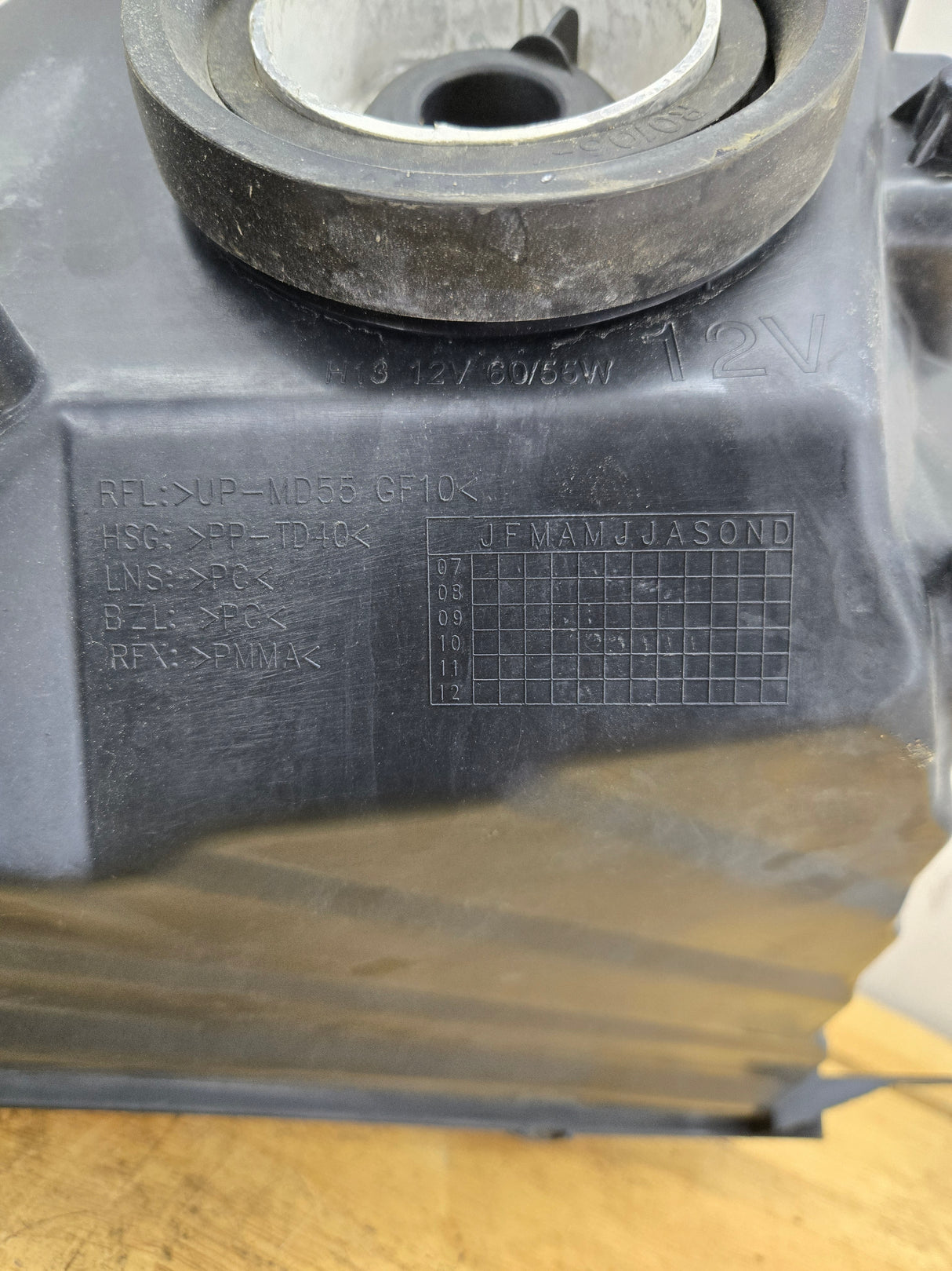 2009-2012 Dodge Ram 1500 2500 3500 LH Driver Side Headlight Single Element 55277409AG