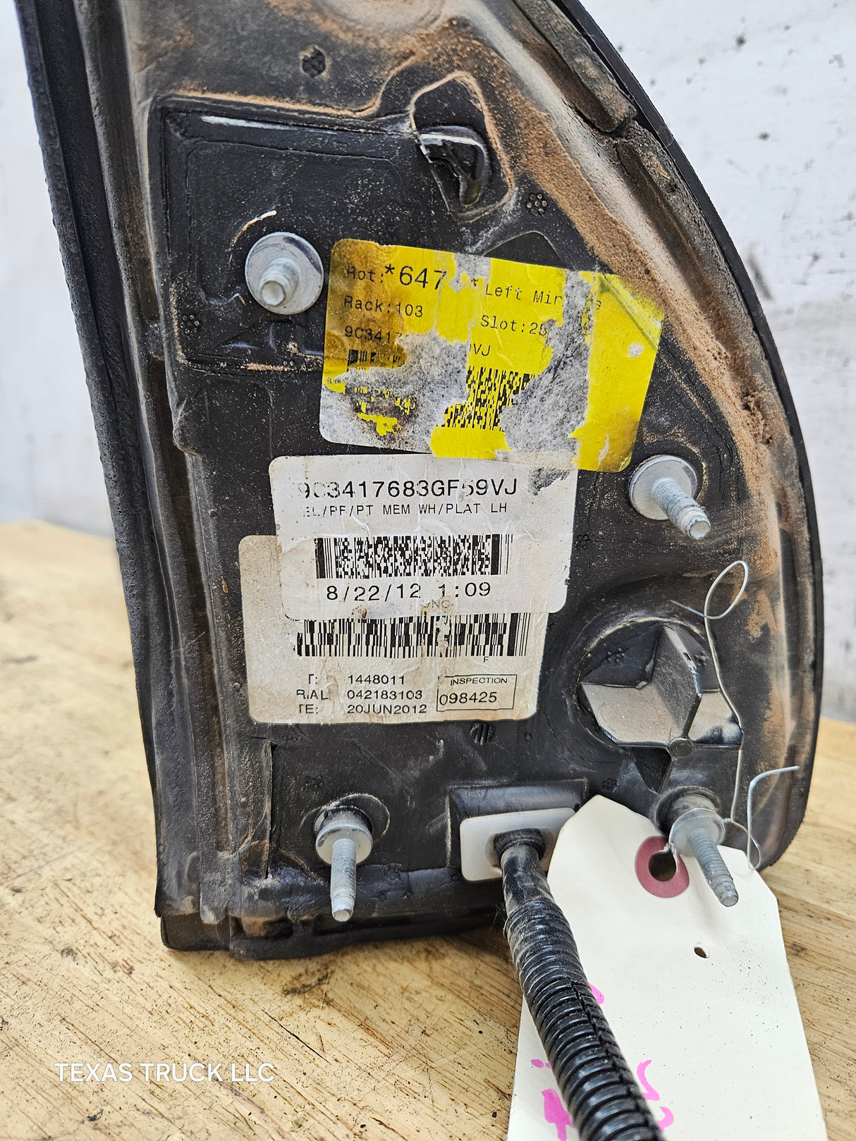 2008-2016 Ford Super Duty F250 F350 F450 F550 LH Driver Side Power Fold & Telescope Heated Towing Mirror OEM 9C3417683GF59VJ