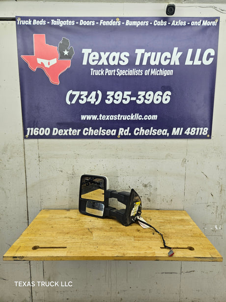 2008-2016 Ford Super Duty F250 F350 F450 F550 LH Driver Side Power Fold & Telescope Heated Towing Mirror OEM 9C3417683GF59VJ