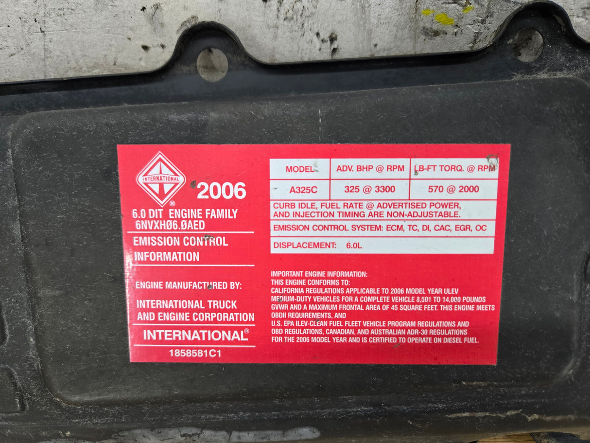 2004.5-2007 Ford 6.0L Power Stroke Passenger Side Valve Cover 1858581C1