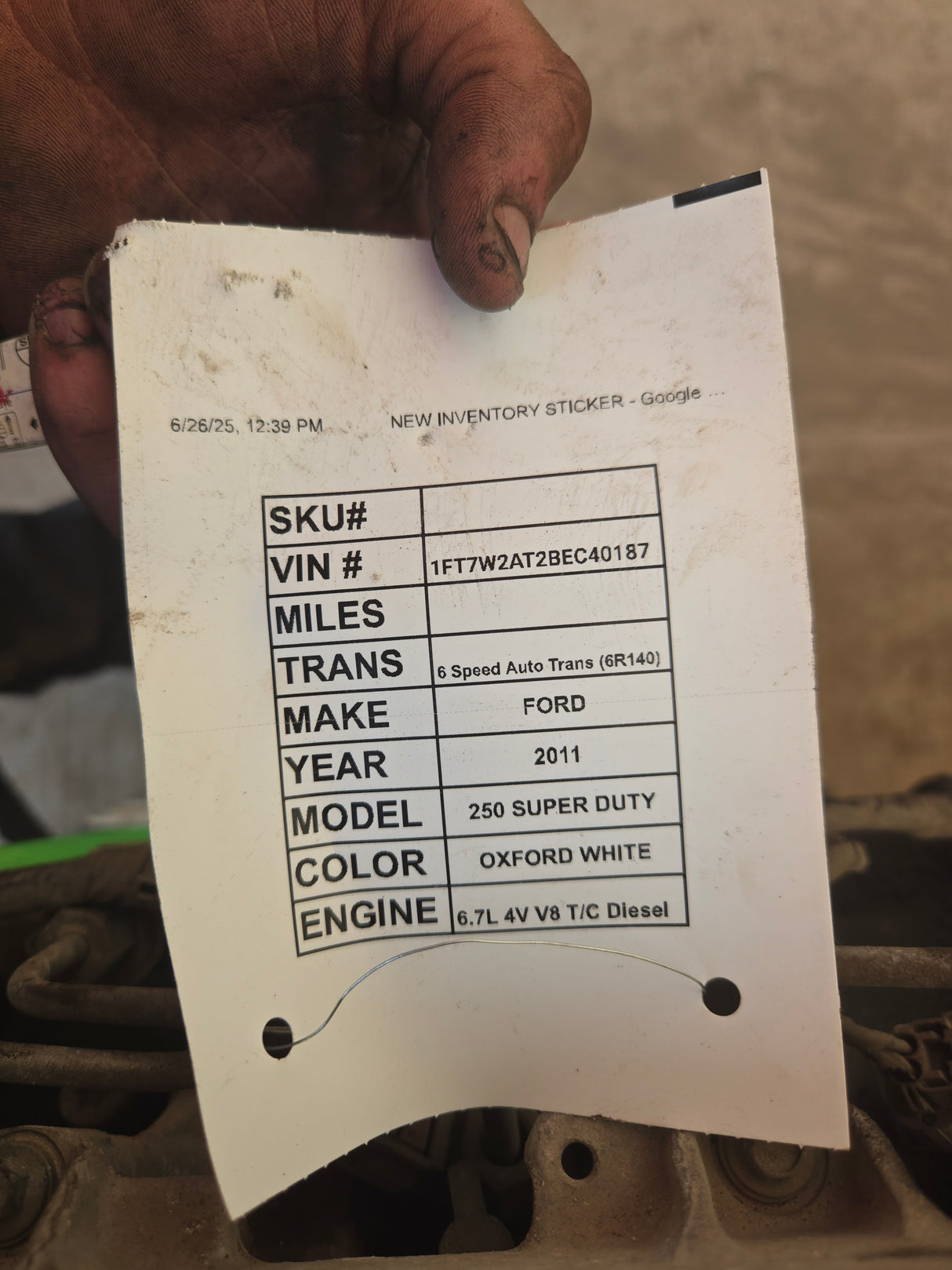 6.7L Power Stroke Complete ENGINE 512K MILES UNKNOWN RUNNING COND