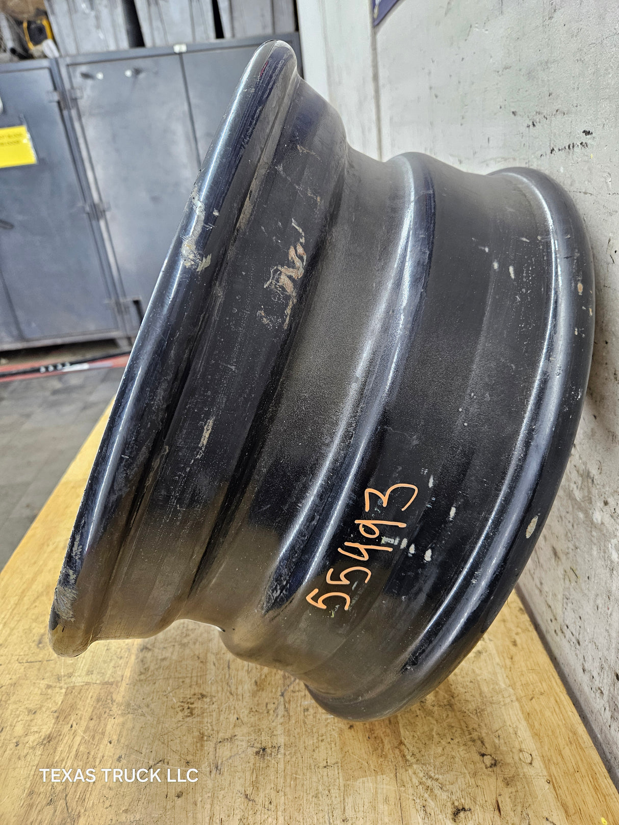 Trailer Wheel, 17.5"x6.75", 8 on 275MM Bolt Pattern, Steel Black OEM Dual, 221 MM Center Bore, 22 MM, 6200 Lbs Capacity