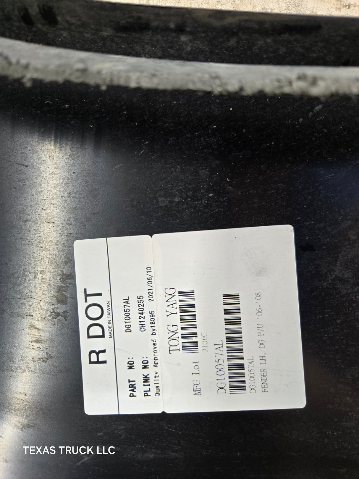 2006-2008 Dodge Ram 3rd Gen 1500 2500 3500 LH Driver Side Fender