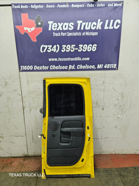 2003-2008 Dodge Ram 3rd Gen RH Passenger Side Rear Quad Cab Crew Cab Door 1500 2500 3500 4500 5500 - Yellow