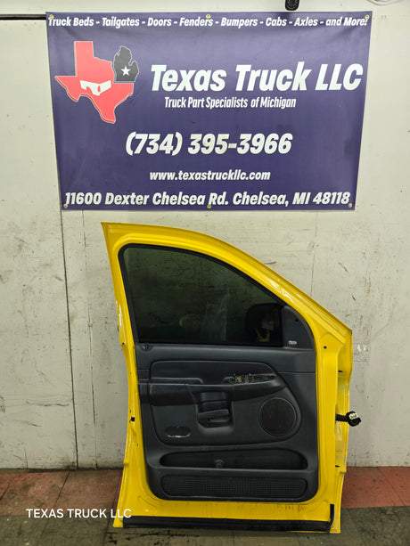 2003-2008 Dodge Ram 3rd Gen Driver Side Front Quad Cab Crew Cab Door 1500 2500 3500 4500 5500 - Yellow
