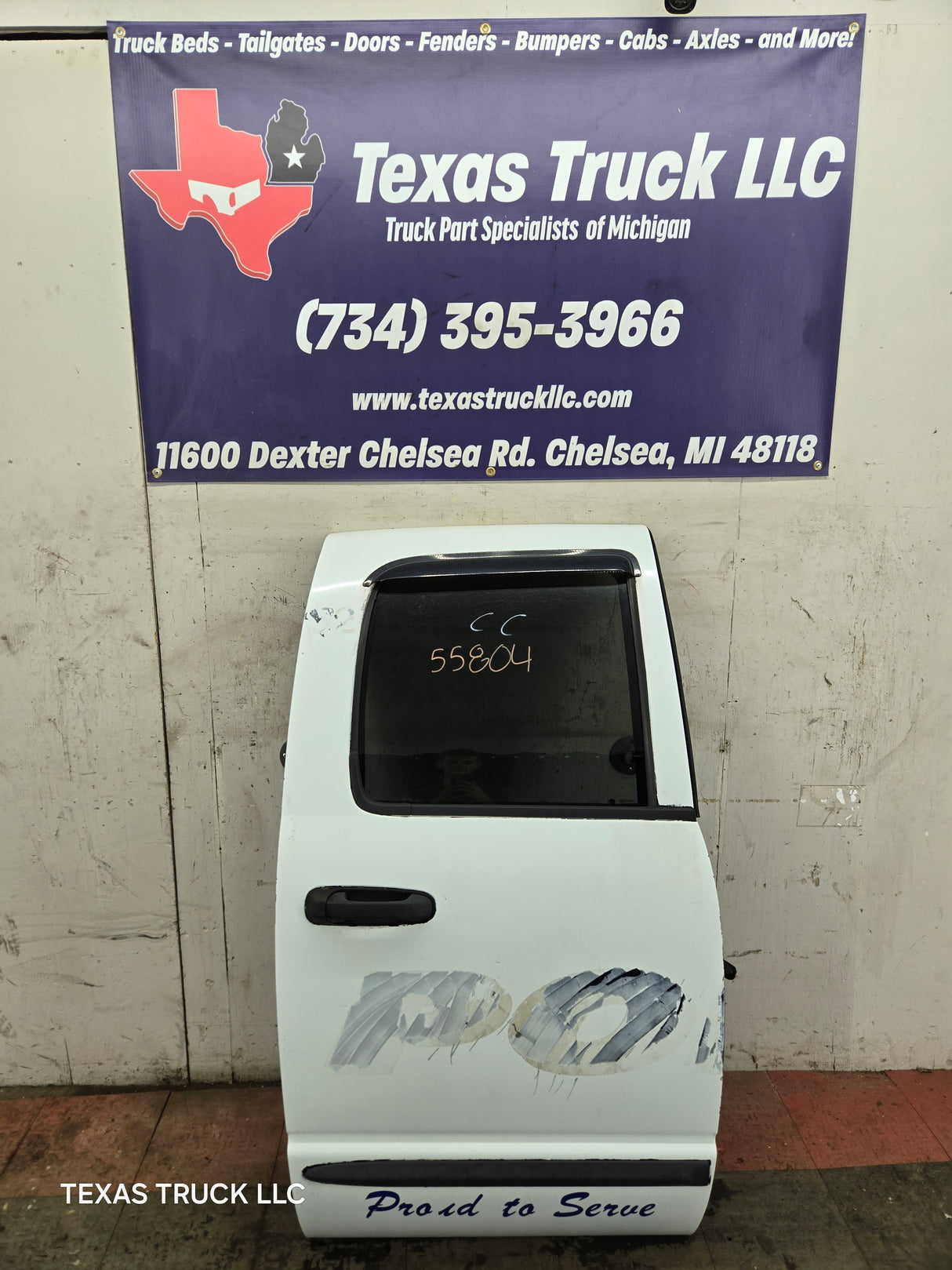 2003-2008 Dodge Ram 3rd Gen RH Passenger Side Rear Quad Cab Door 1500 2500 3500 4500 5500 - White/Black