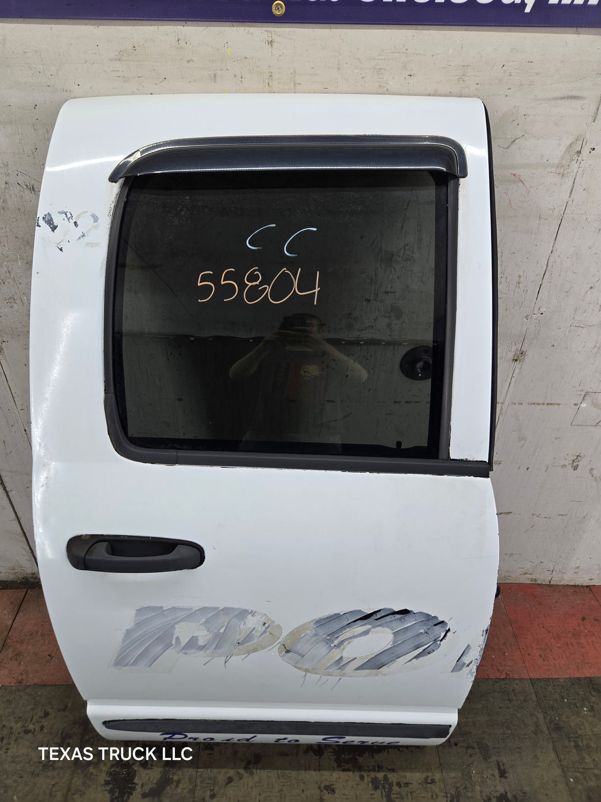 2003-2008 Dodge Ram 3rd Gen RH Passenger Side Rear Quad Cab Door 1500 2500 3500 4500 5500 - White/Black