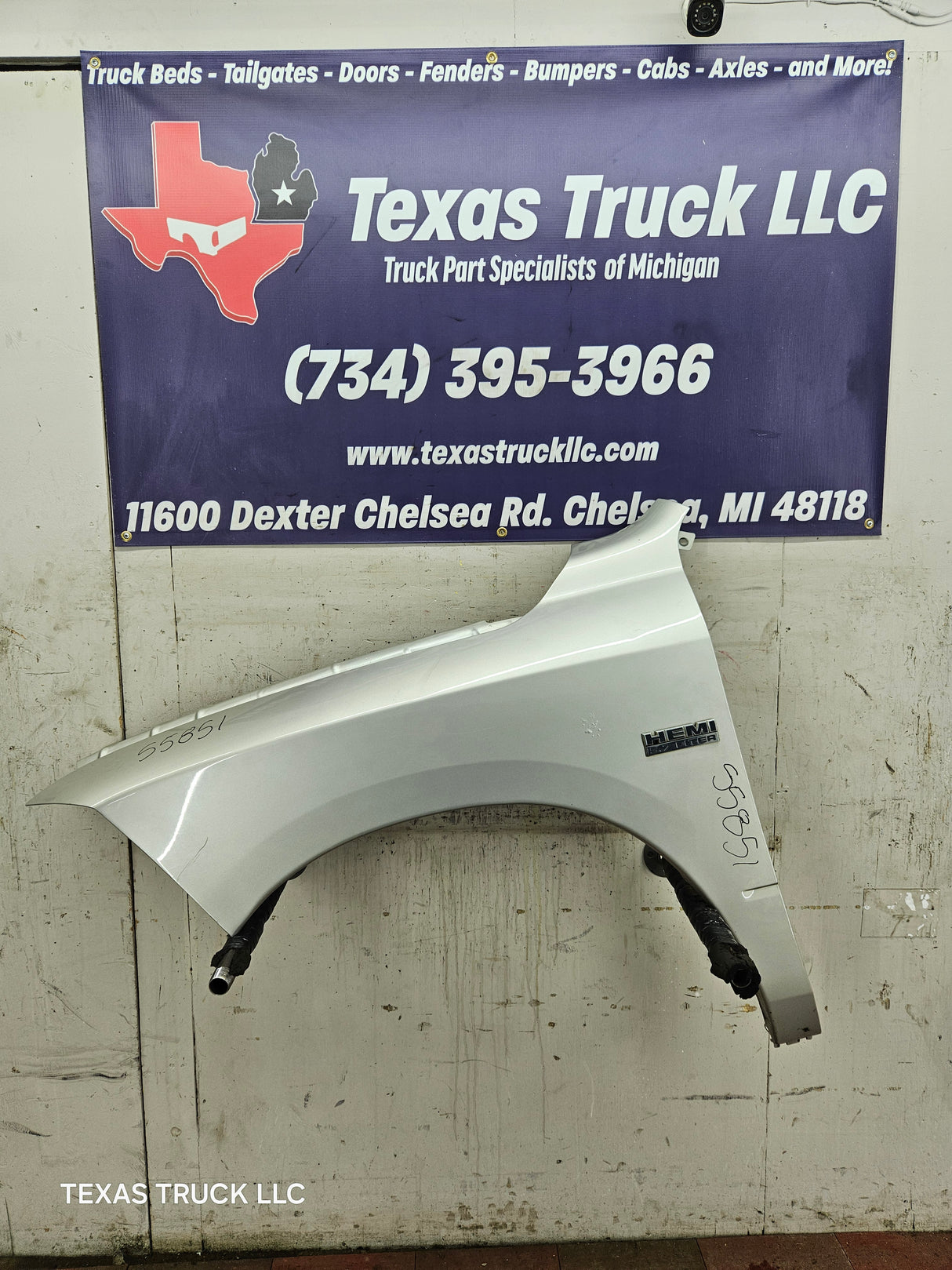 2009-2018 Dodge Ram 4th Gen LH Driver Side Front Fender 1500 2500 3500 - Light Graystone Pearl Coat