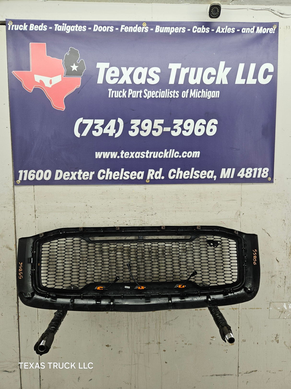 2006-2008 Dodge Ram 3rd Gen 1500 2500 3500 Black Aftermarket Grill with lights