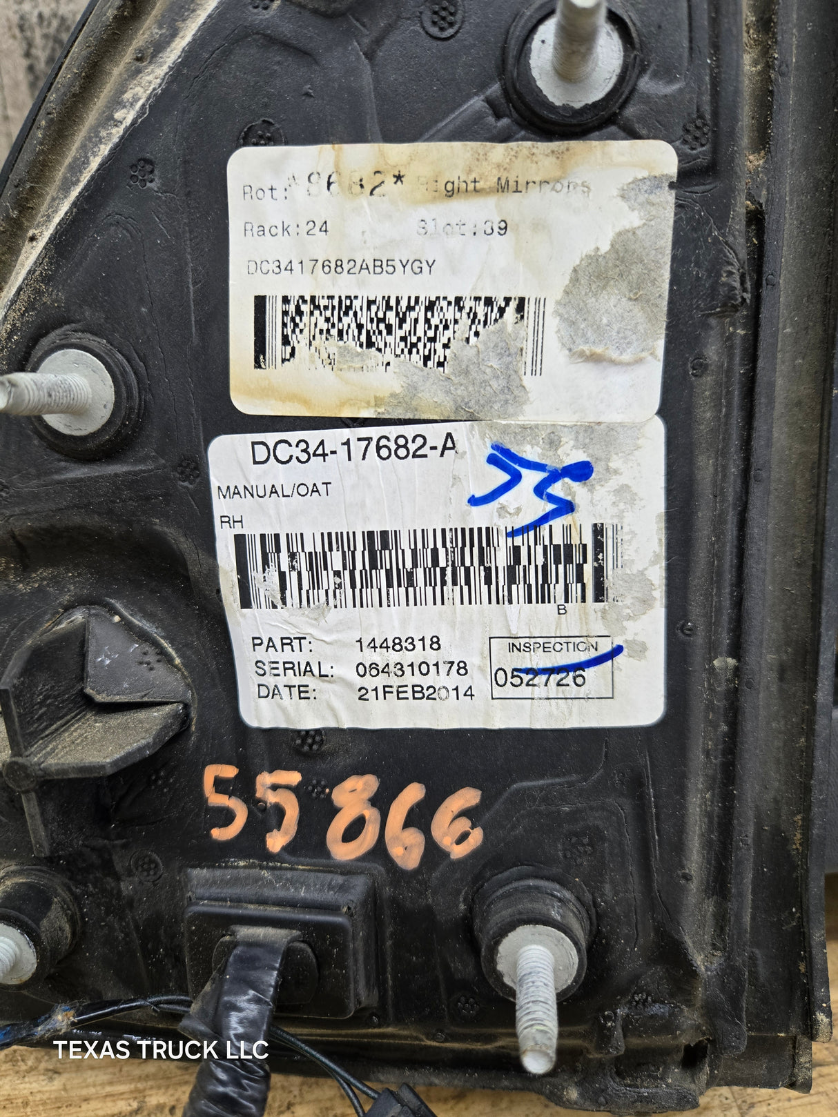 2008-2016 Ford Super Duty F250 F350 F450 F550 RH Passenger Side Manual Towing Mirror OEM