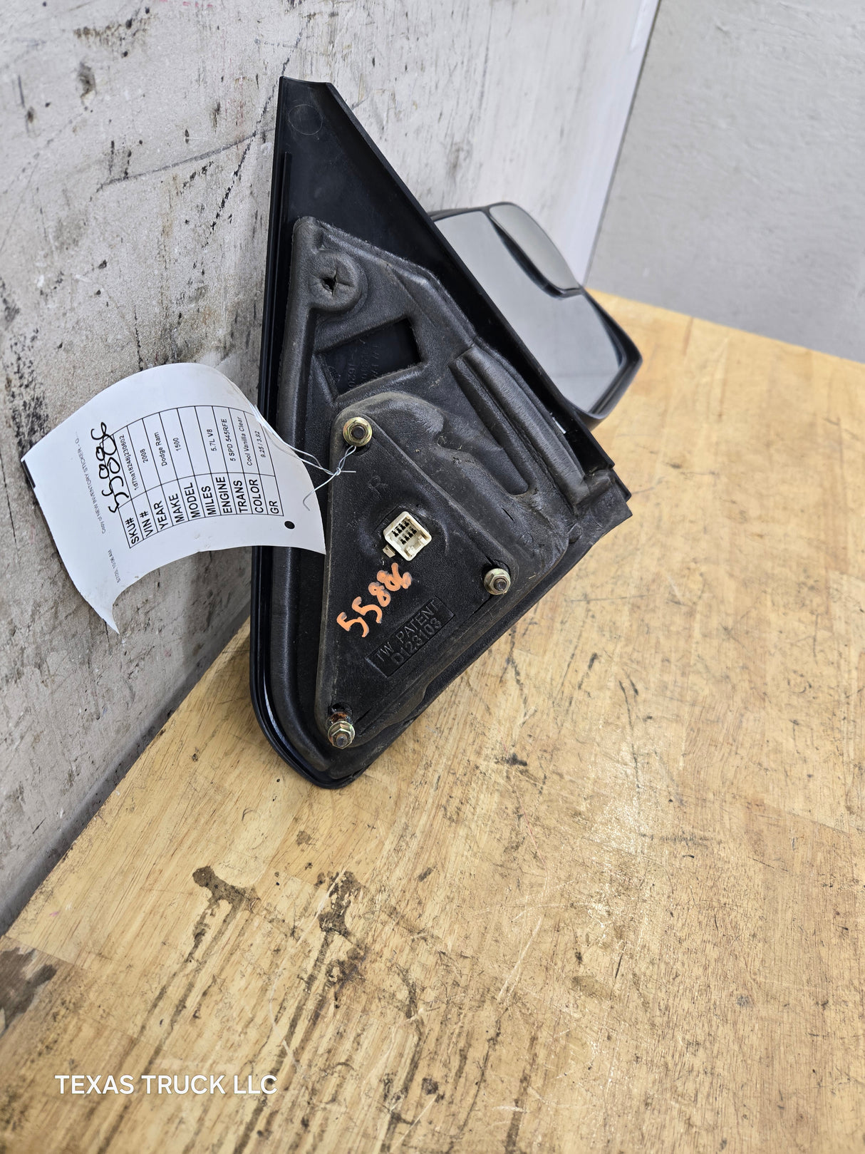 2002-2008 Dodge Ram 3rd Gen 1500 2500 3500 RH Passenger Side Tow Mirror Power Adjust