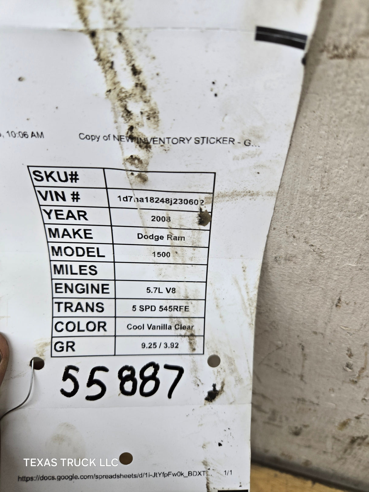 2002-2008 Dodge Ram 3rd Gen 1500 2500 3500 LH Driver Side Tow Mirror Power Adjust