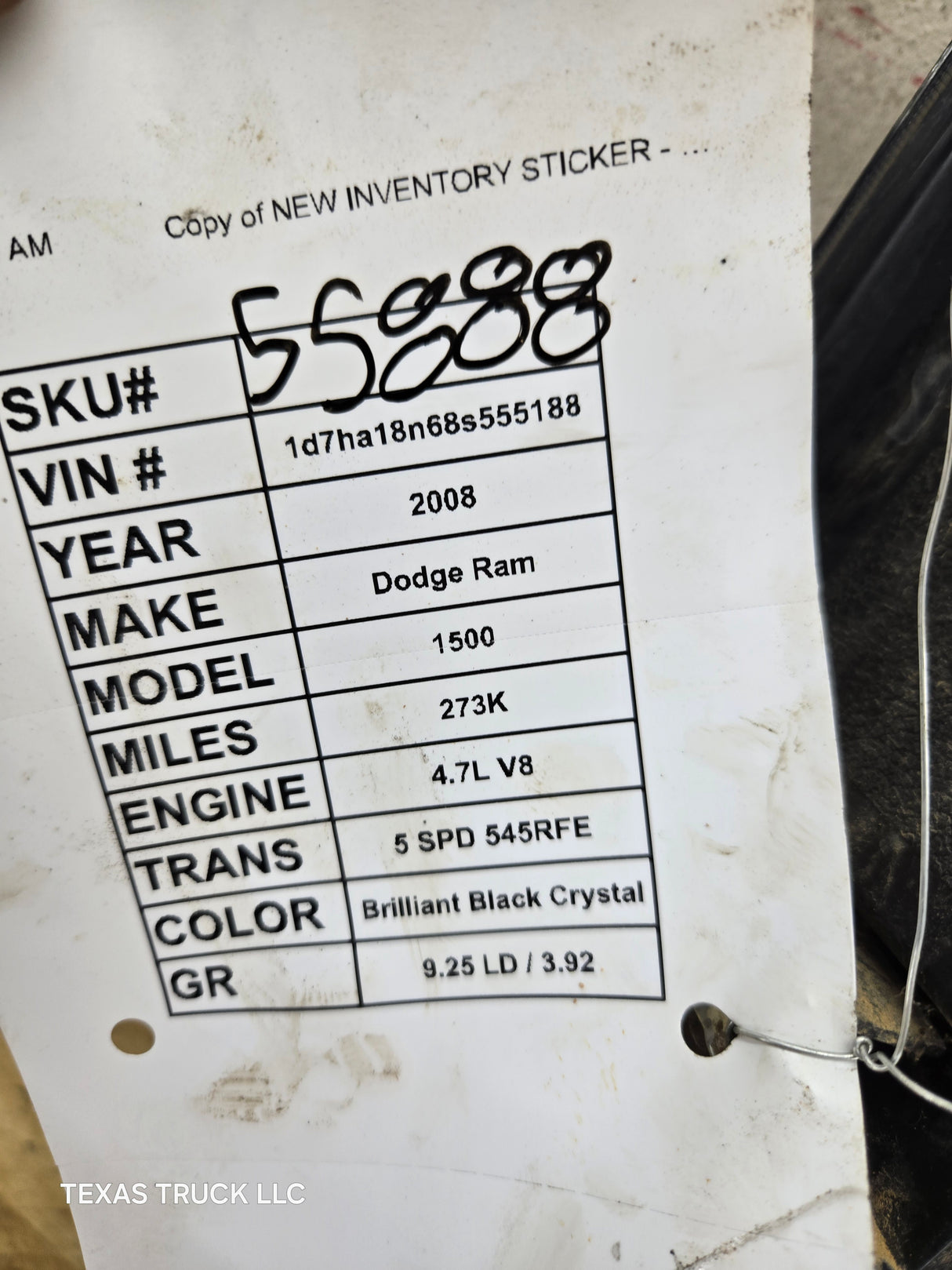 2007-2008 Dodge Ram 3rd Gen 1500 2500 3500 Smoked Tail light Pair