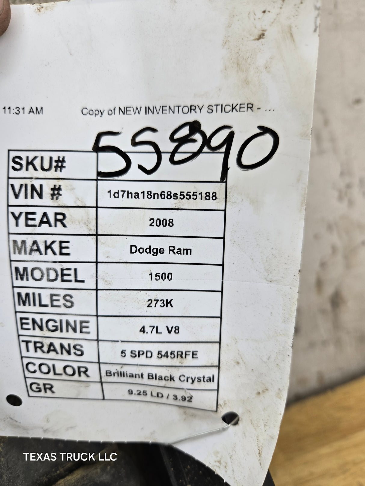 2006-2008 Dodge Ram 3rd Gen 1500 2500 3500 Smoked Headlight Pair