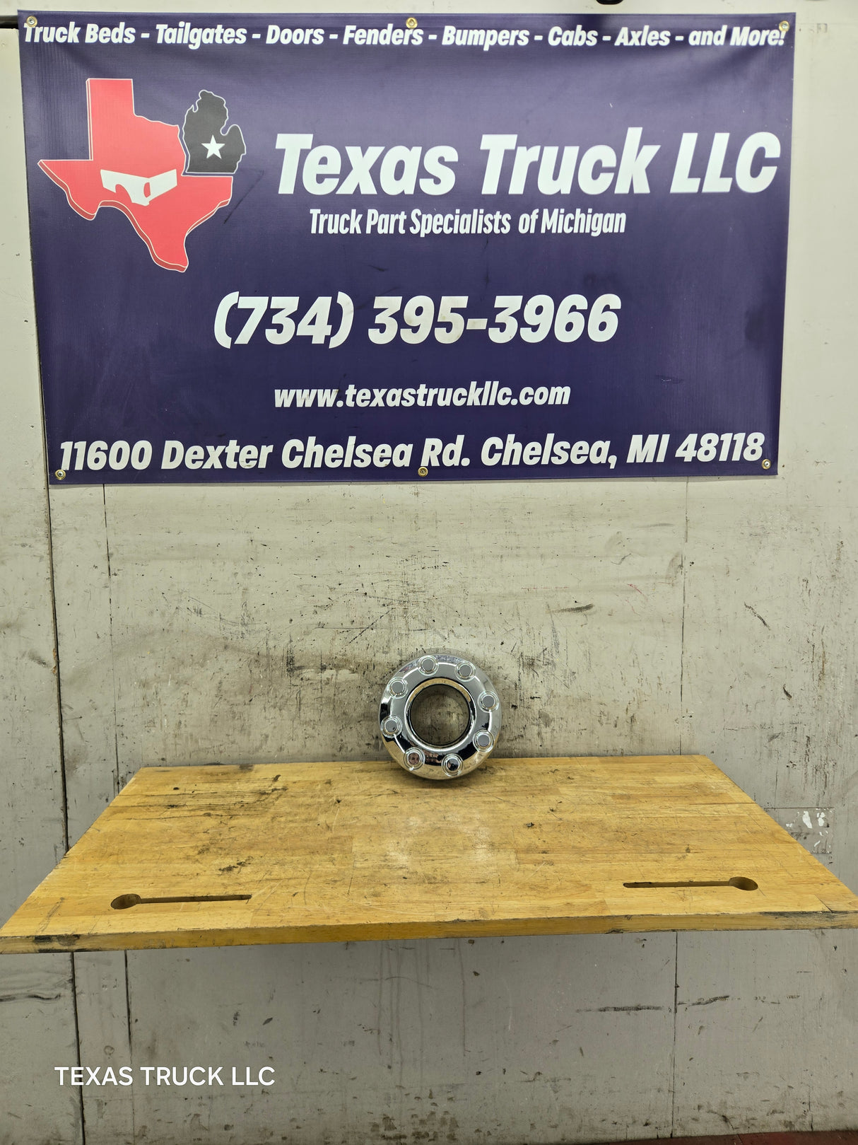 2008-2016 Ford Super Duty F350 Front DUALLY Hub Cap Chrome Center Cap 4x4 8 LUG