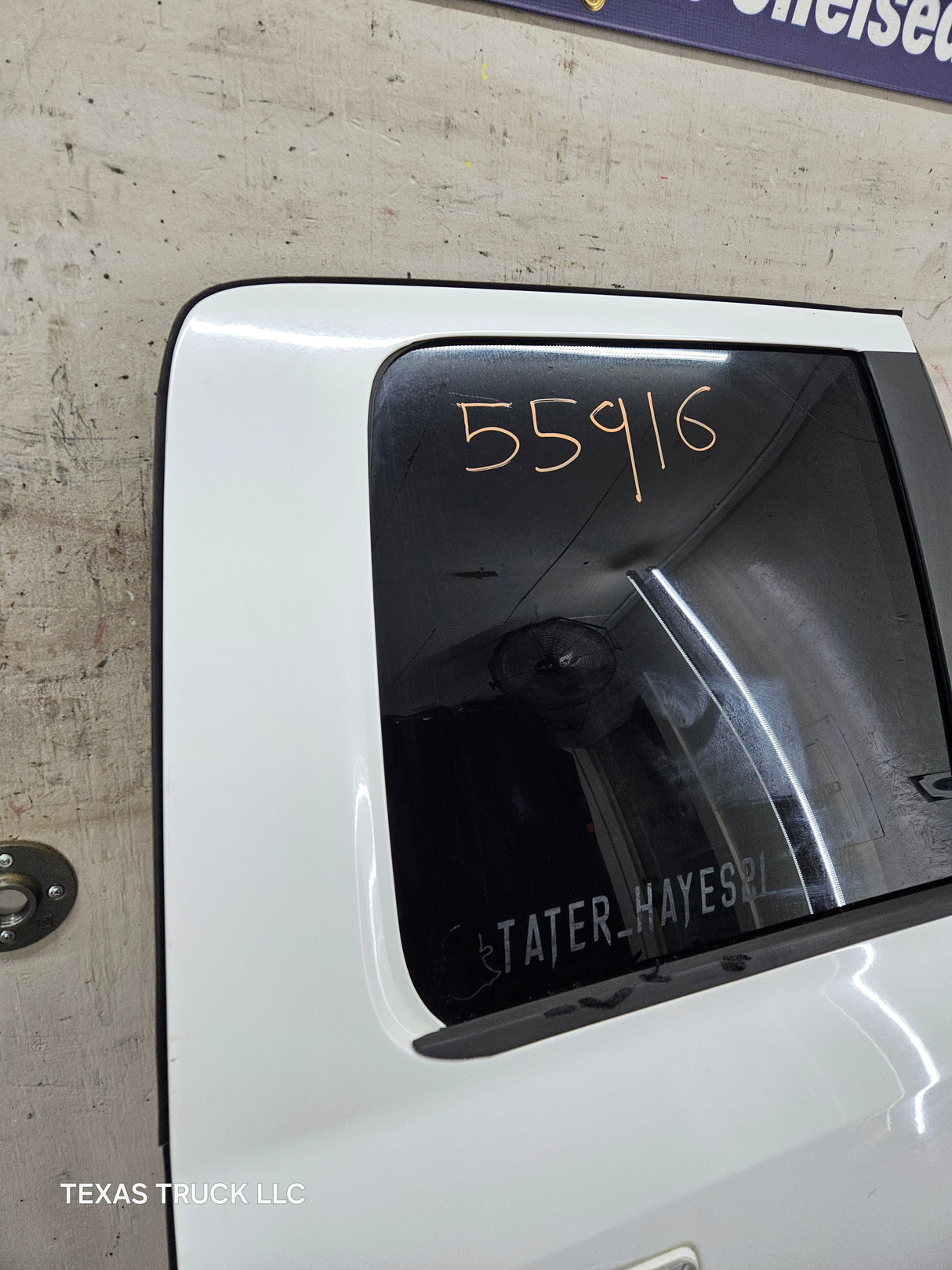 2009-2018 Dodge Ram 4th Gen Passenger Side Rear Quad Cab Door 1500 2500 3500 4500 5500 - Bright White Clear Coat & Pebble Beige/Bark Brown