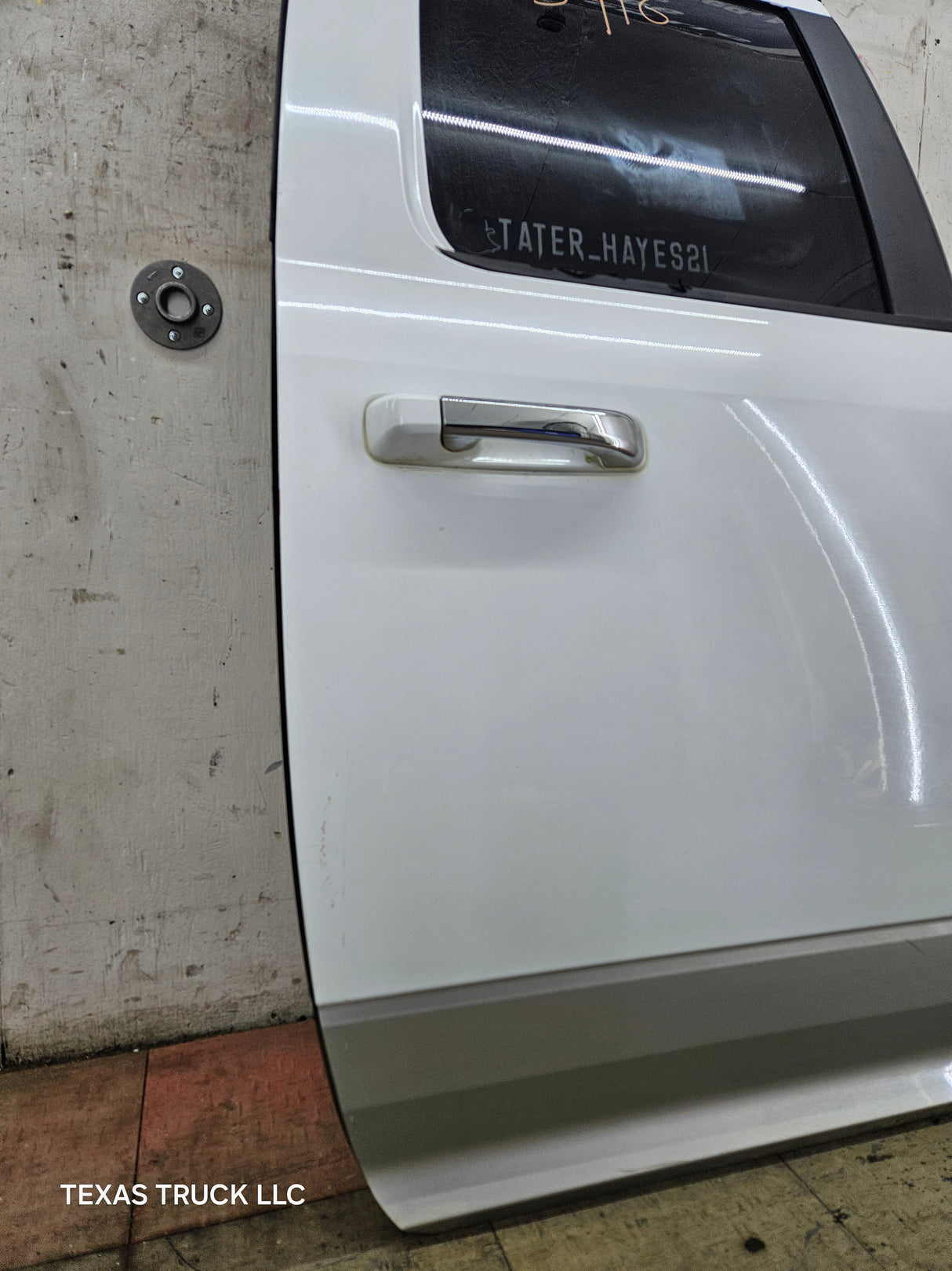 2009-2018 Dodge Ram 4th Gen Passenger Side Rear Quad Cab Door 1500 2500 3500 4500 5500 - Bright White Clear Coat & Pebble Beige/Bark Brown