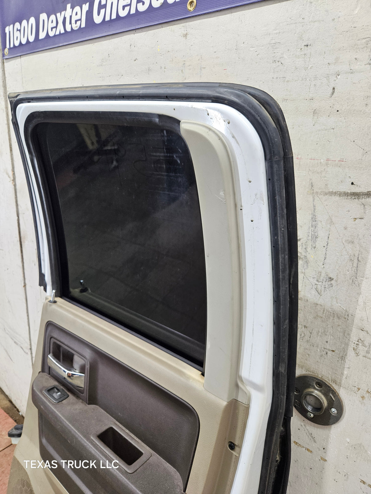 2009-2018 Dodge Ram 4th Gen Passenger Side Rear Quad Cab Door 1500 2500 3500 4500 5500 - Bright White Clear Coat & Pebble Beige/Bark Brown