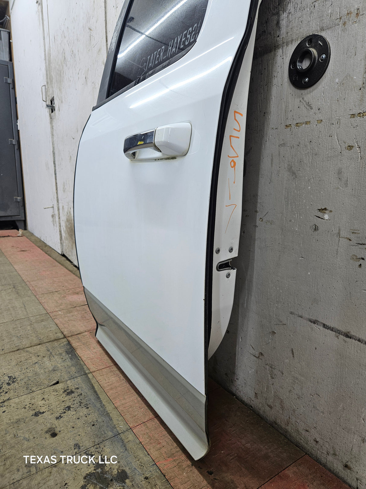 2009-2018 Dodge Ram 4th Gen Driver Side LH Rear Quad Cab Door 1500 2500 3500 4500 5500 - Bright White Clear Coat & Pebble Beige/Bark Brown