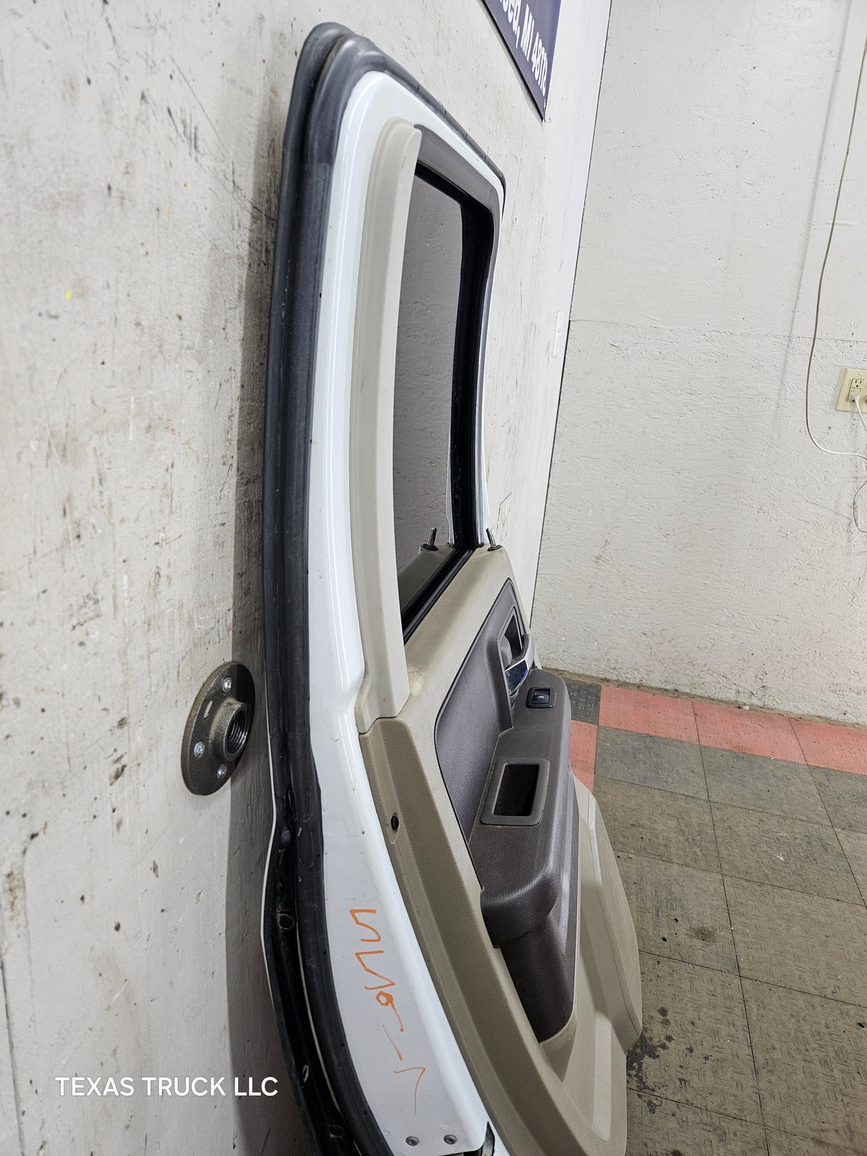 2009-2018 Dodge Ram 4th Gen Driver Side LH Rear Quad Cab Door 1500 2500 3500 4500 5500 - Bright White Clear Coat & Pebble Beige/Bark Brown