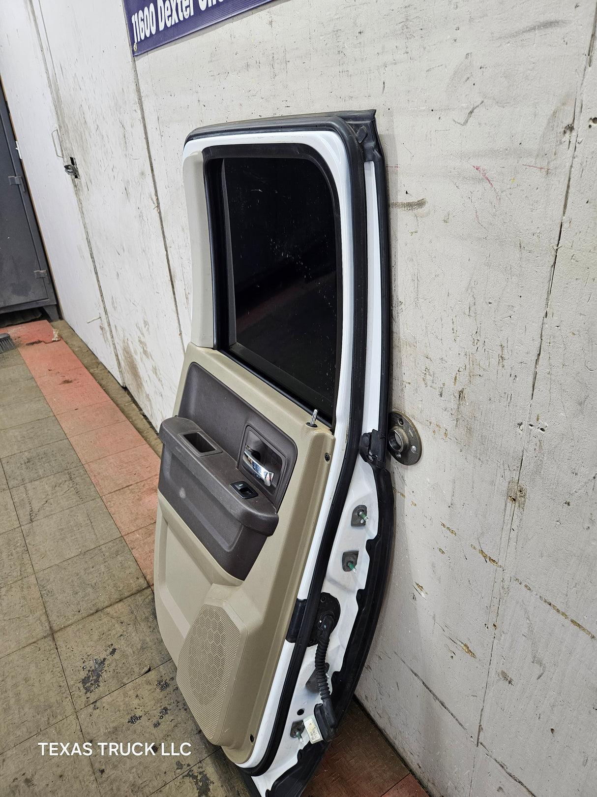 2009-2018 Dodge Ram 4th Gen Driver Side LH Rear Quad Cab Door 1500 2500 3500 4500 5500 - Bright White Clear Coat & Pebble Beige/Bark Brown