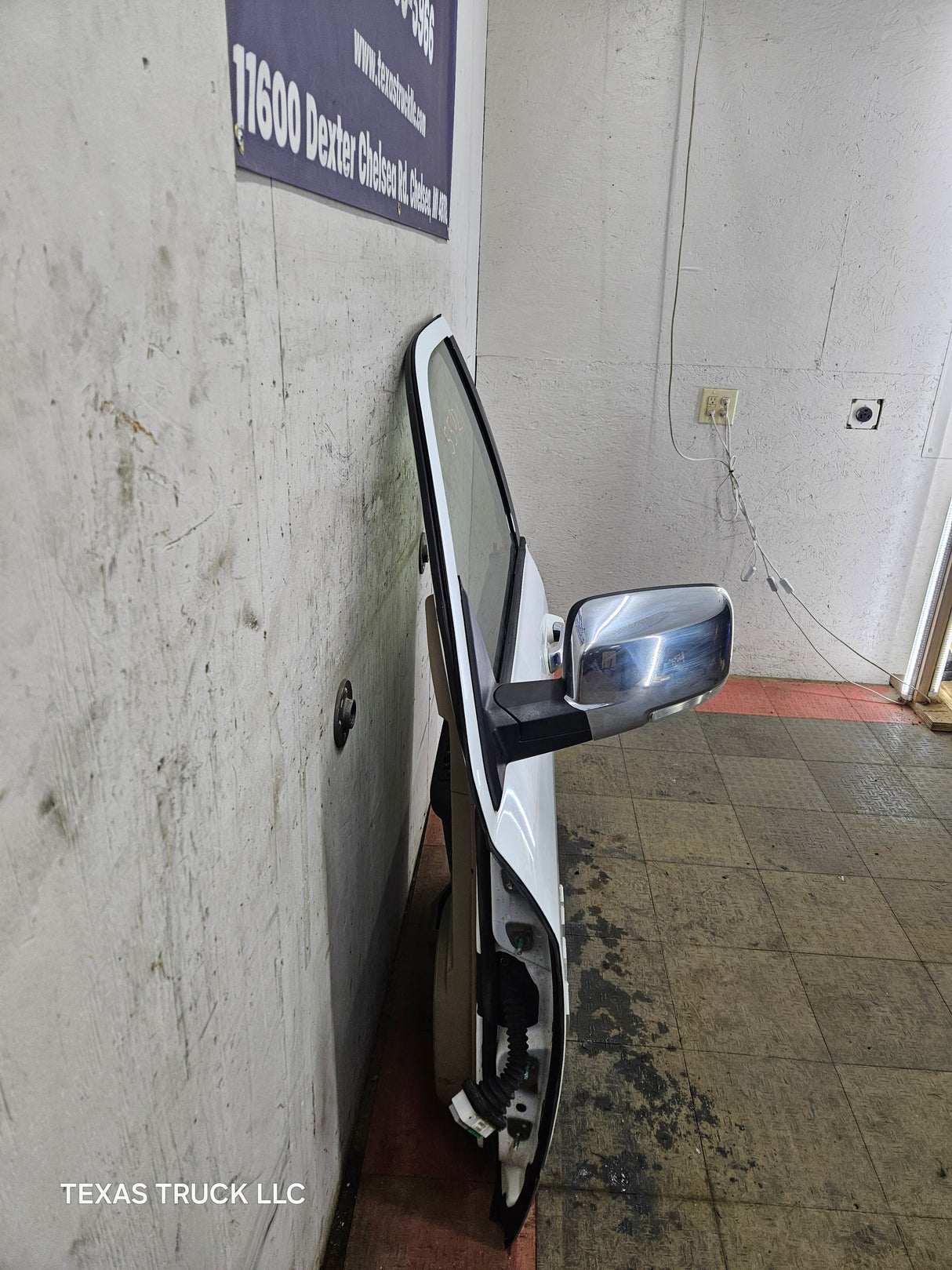 2009-2018 Dodge Ram 4th Gen LH Driver Side Front Quad Cab Door 1500 2500 3500 4500 5500 - Bright White Clear Coat & Pebble Beige/Bark Brown