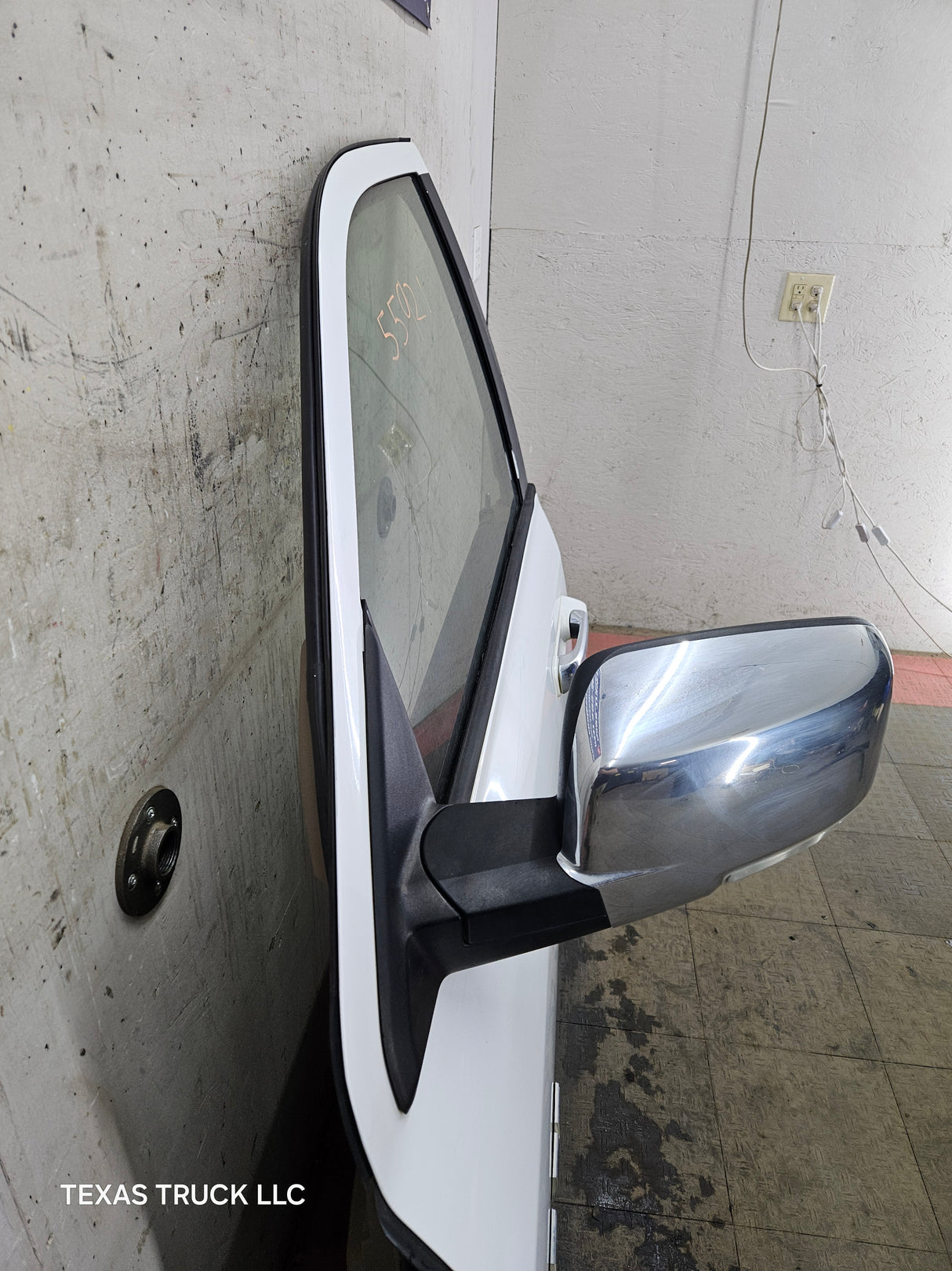 2009-2018 Dodge Ram 4th Gen LH Driver Side Front Quad Cab Door 1500 2500 3500 4500 5500 - Bright White Clear Coat & Pebble Beige/Bark Brown