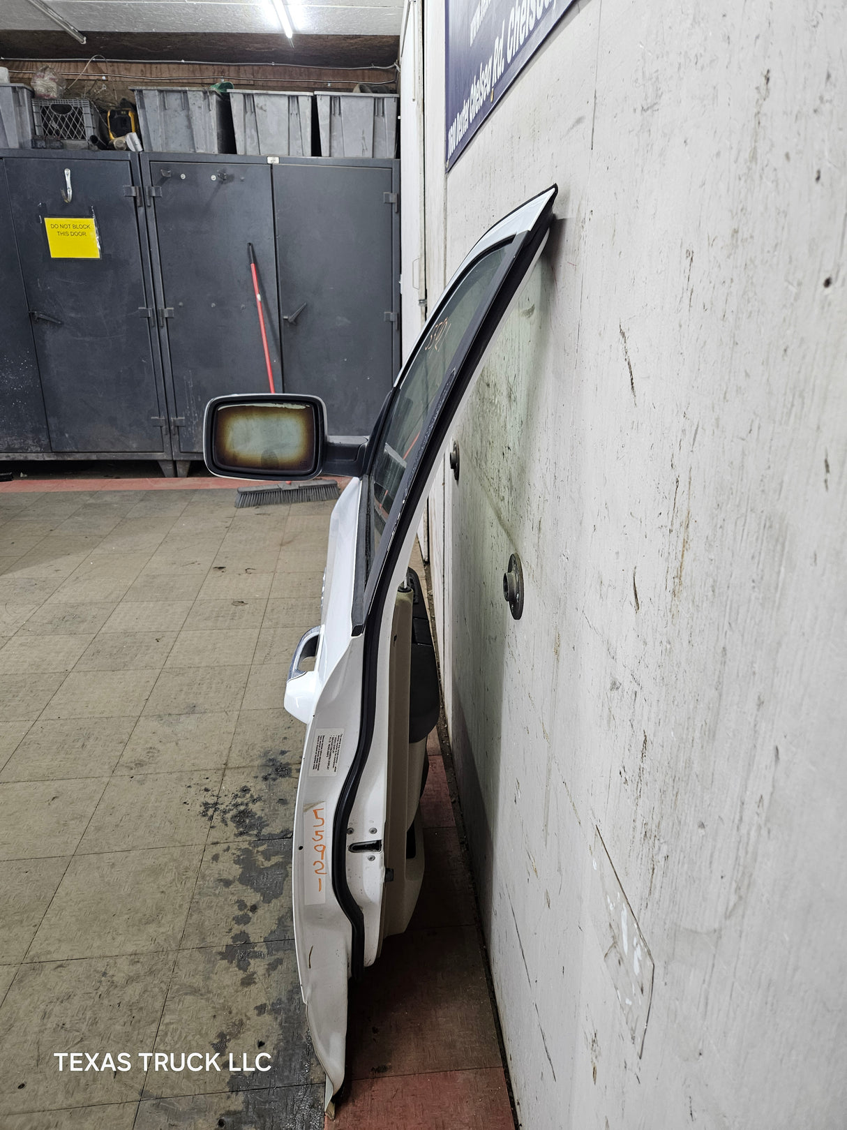 2009-2018 Dodge Ram 4th Gen LH Driver Side Front Quad Cab Door 1500 2500 3500 4500 5500 - Bright White Clear Coat & Pebble Beige/Bark Brown