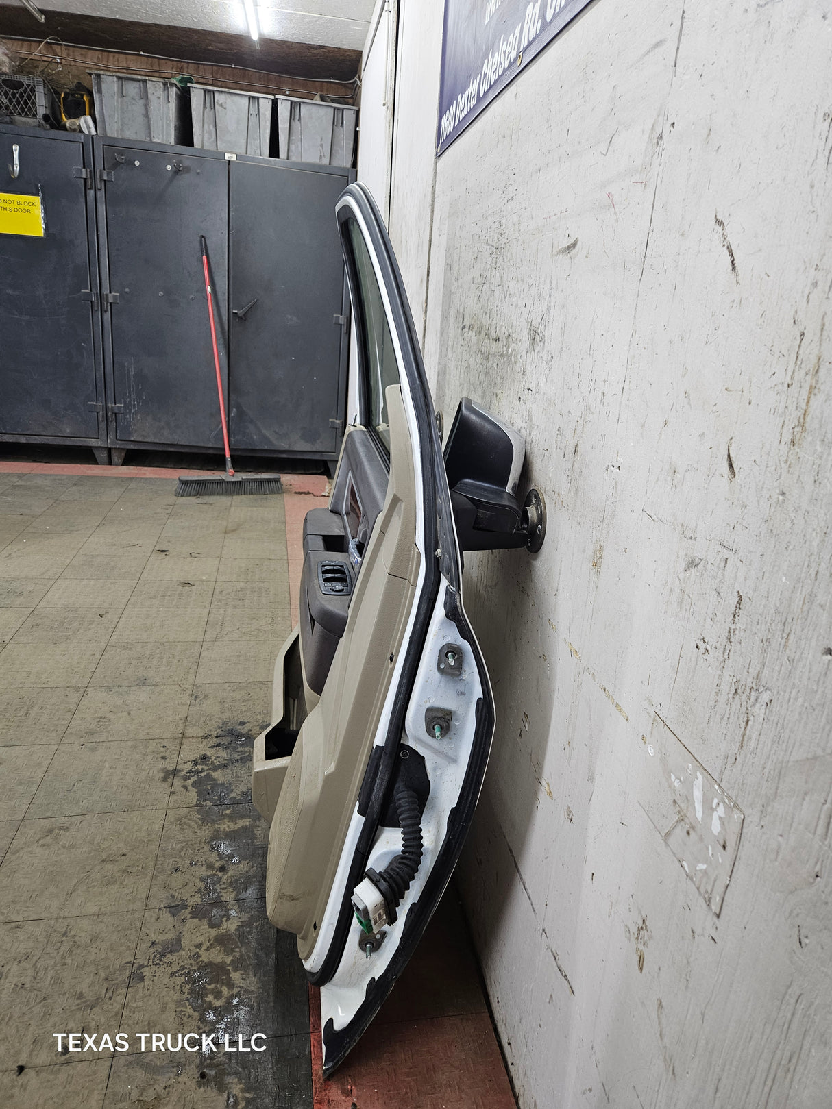 2009-2018 Dodge Ram 4th Gen LH Driver Side Front Quad Cab Door 1500 2500 3500 4500 5500 - Bright White Clear Coat & Pebble Beige/Bark Brown