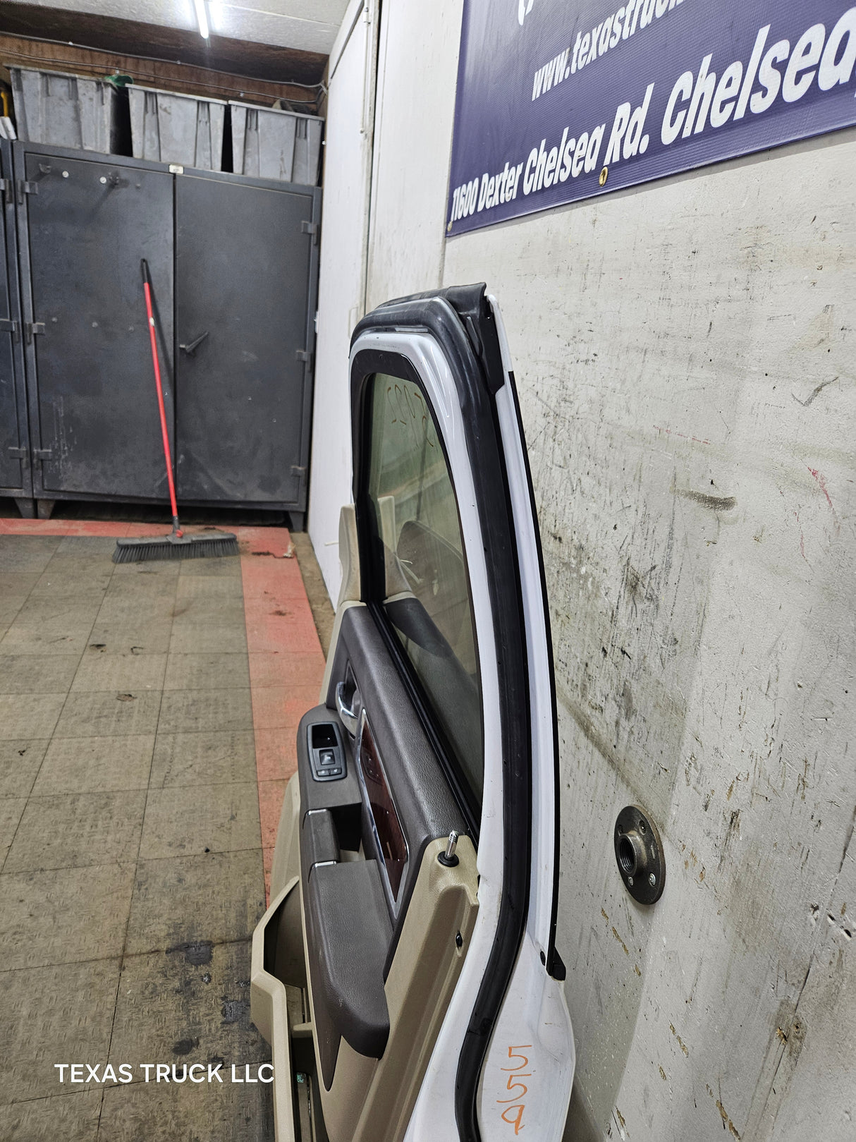 2009-2018 Dodge Ram 4th Gen Passenger Side RH Front Quad Crew Cab Door 1500 2500 3500 4500 5500 - Bright White Clear Coat & Pebble Beige/Bark Brown