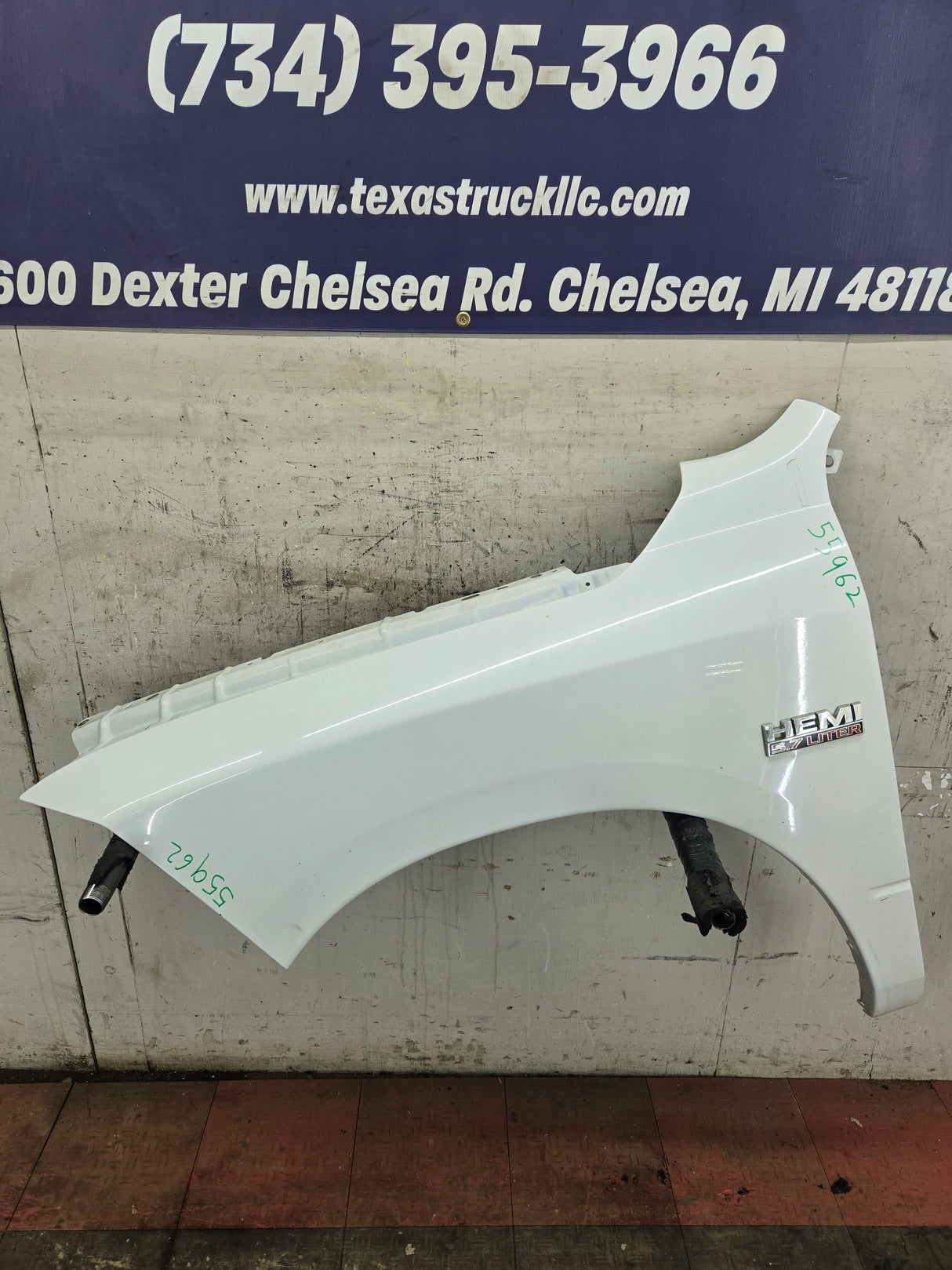 2009-2018 Dodge Ram 4th Gen LH Driver Side Front Fender 1500 2500 3500 - White