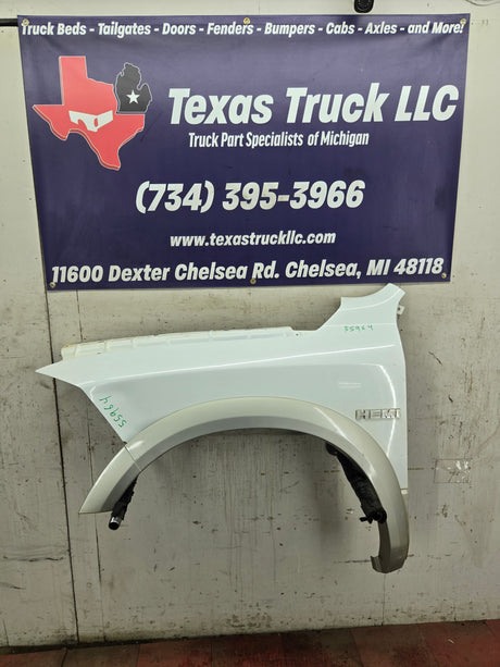 2009-2018 Dodge Ram 4th Gen LH Driver Side Front Fender 1500 2500 3500 - White & Tan