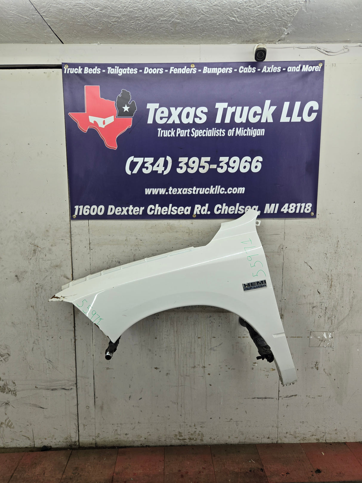 2009-2018 Dodge Ram 4th Gen LH Driver Side Front Fender 1500 2500 3500 - Cream White
