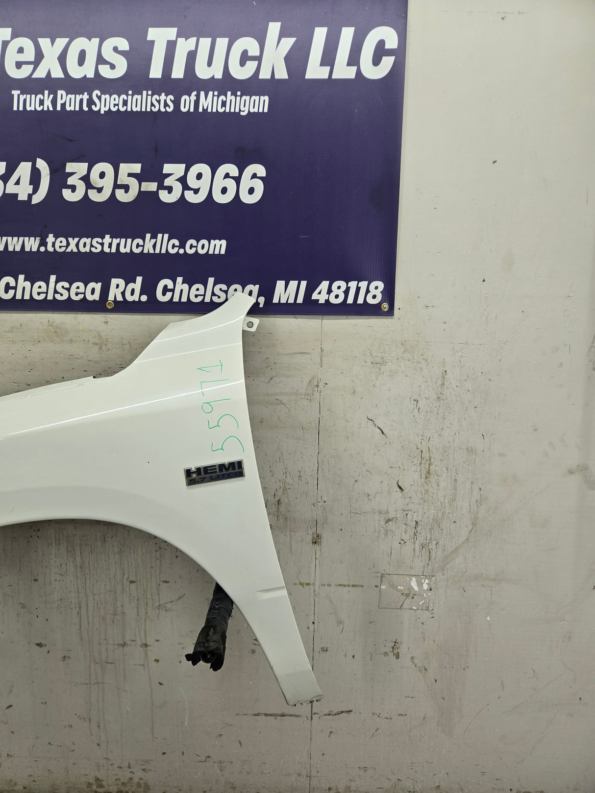 2009-2018 Dodge Ram 4th Gen LH Driver Side Front Fender 1500 2500 3500 - Cream White