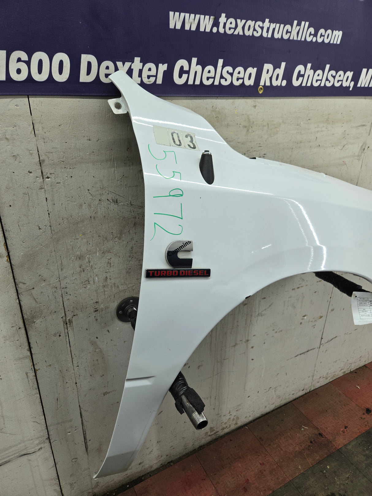 2009-2018 Dodge Ram 4th Gen RH Passenger Side Front Fender 1500 2500 3500 - White